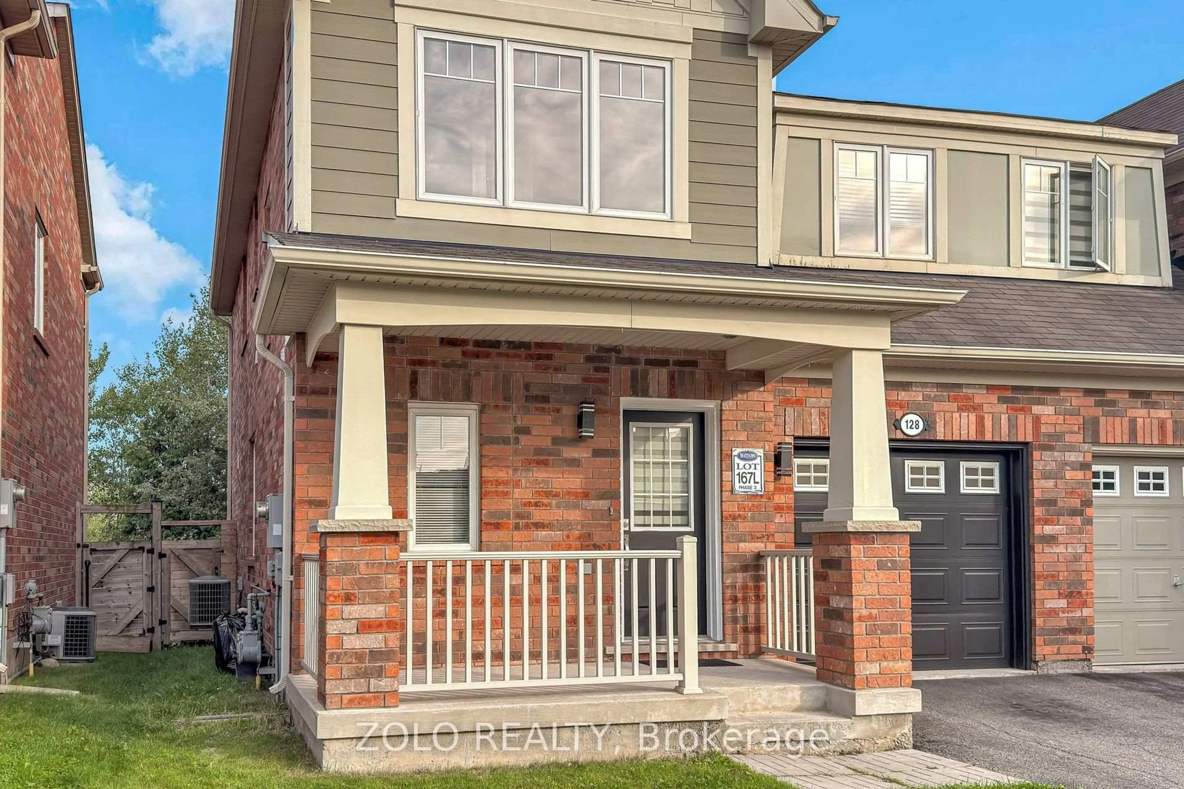 Home with brick exterior material, street for 128 Van Fleet Terr, Milton Ontario L9T 0Y3