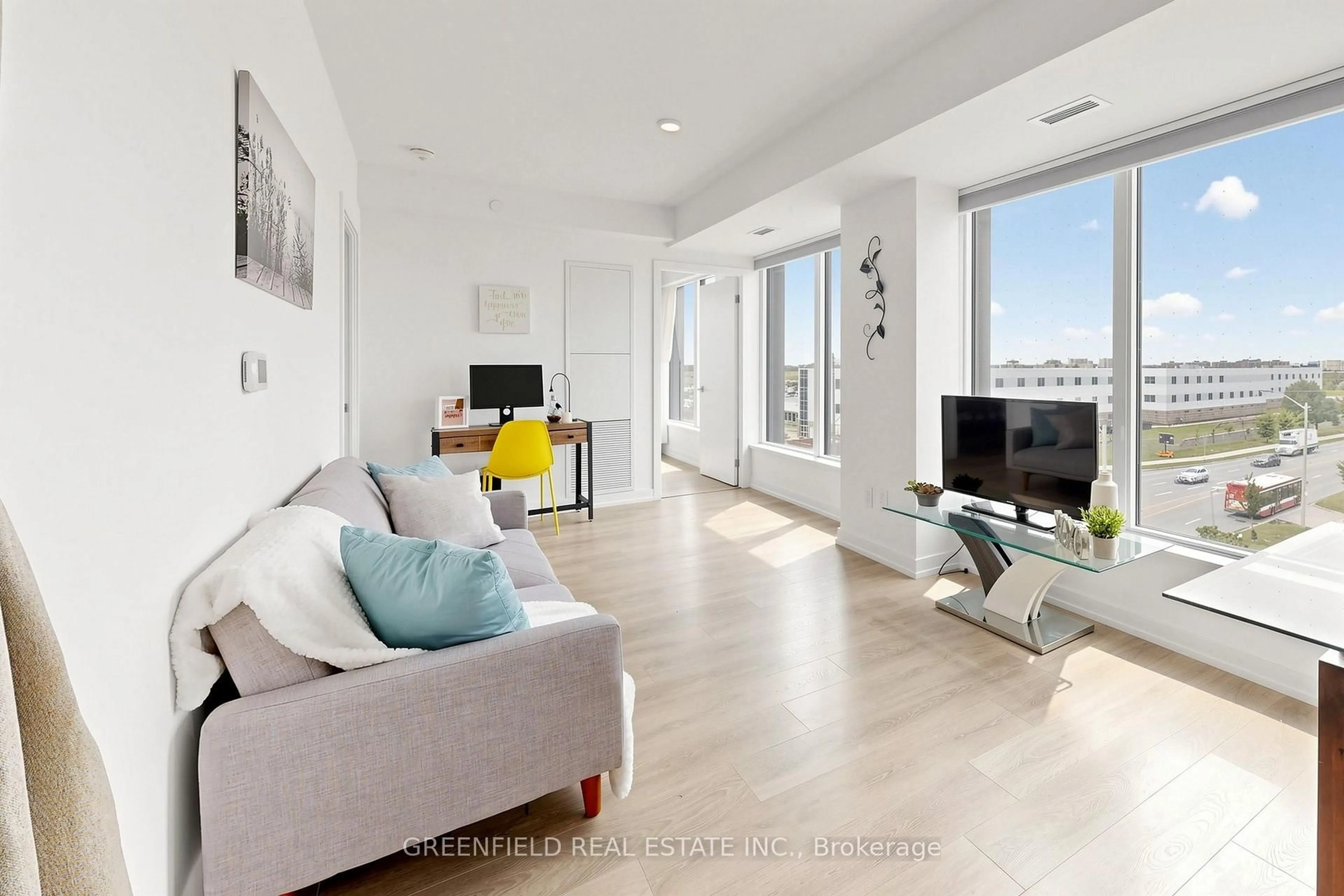 Living room with furniture, unknown for 1100 Sheppard Ave #626, Toronto Ontario M3A 0G8