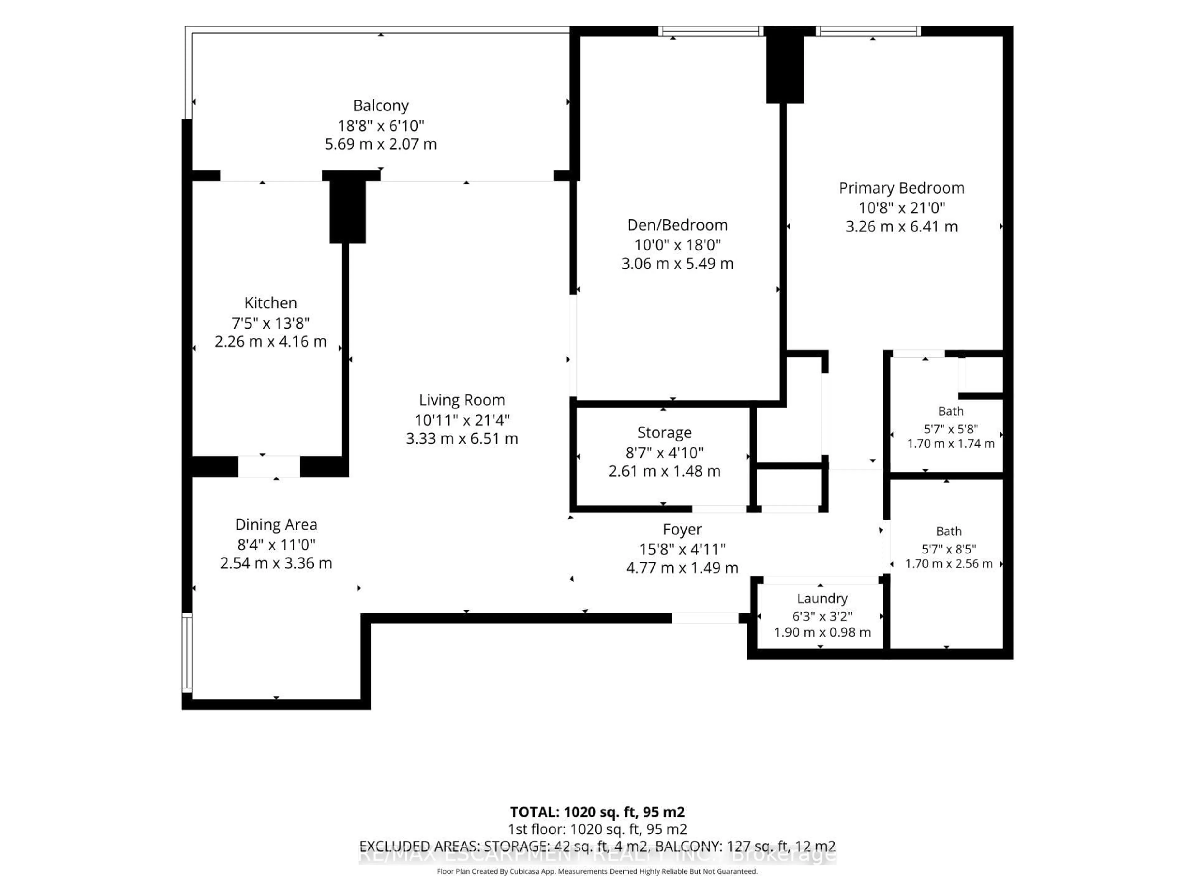 Floor plan for 1415 Ghent Ave #203, Burlington Ontario L7S 1X4