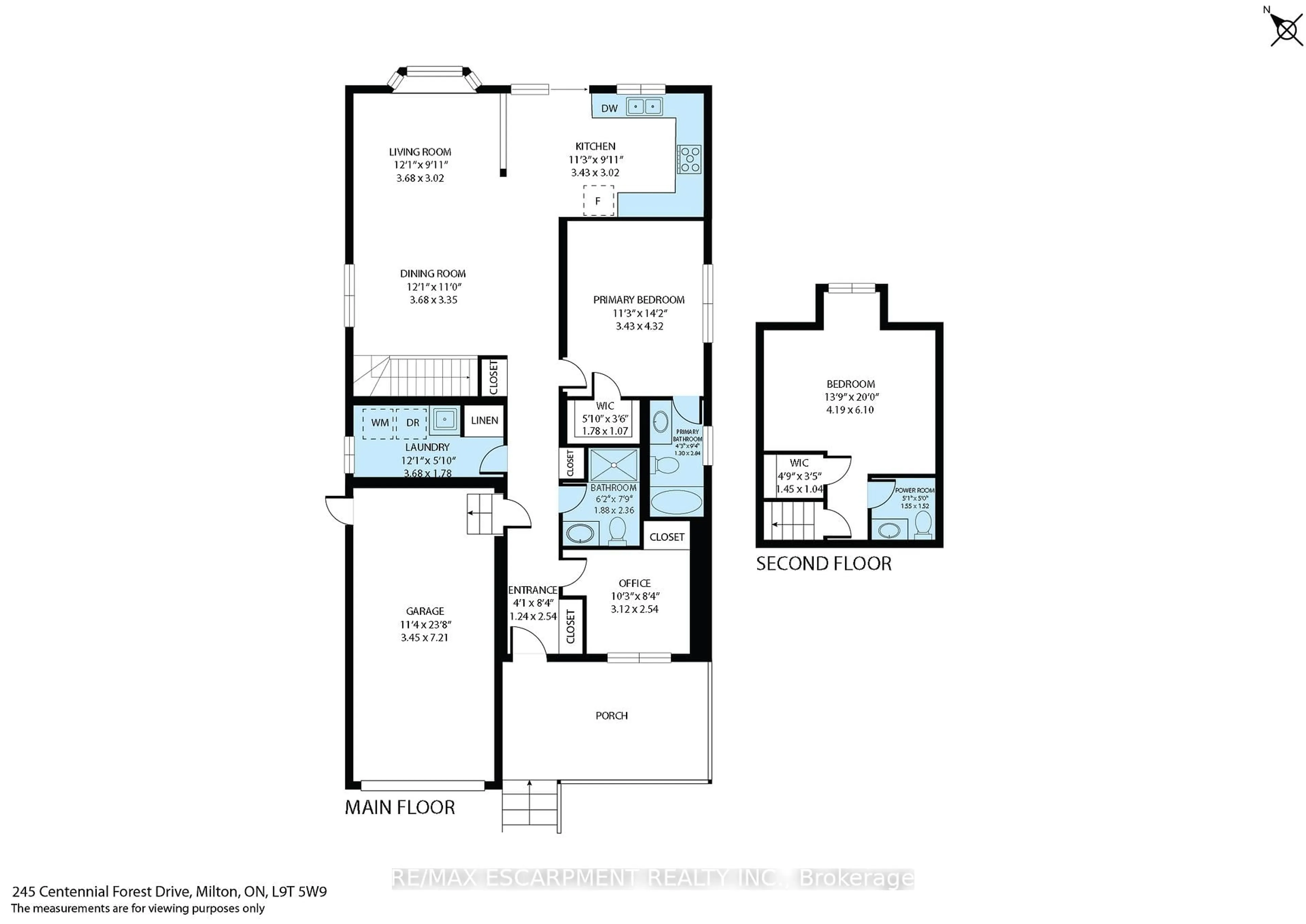 Floor plan for 245 Centennial Forest Dr, Milton Ontario L9T 5W9