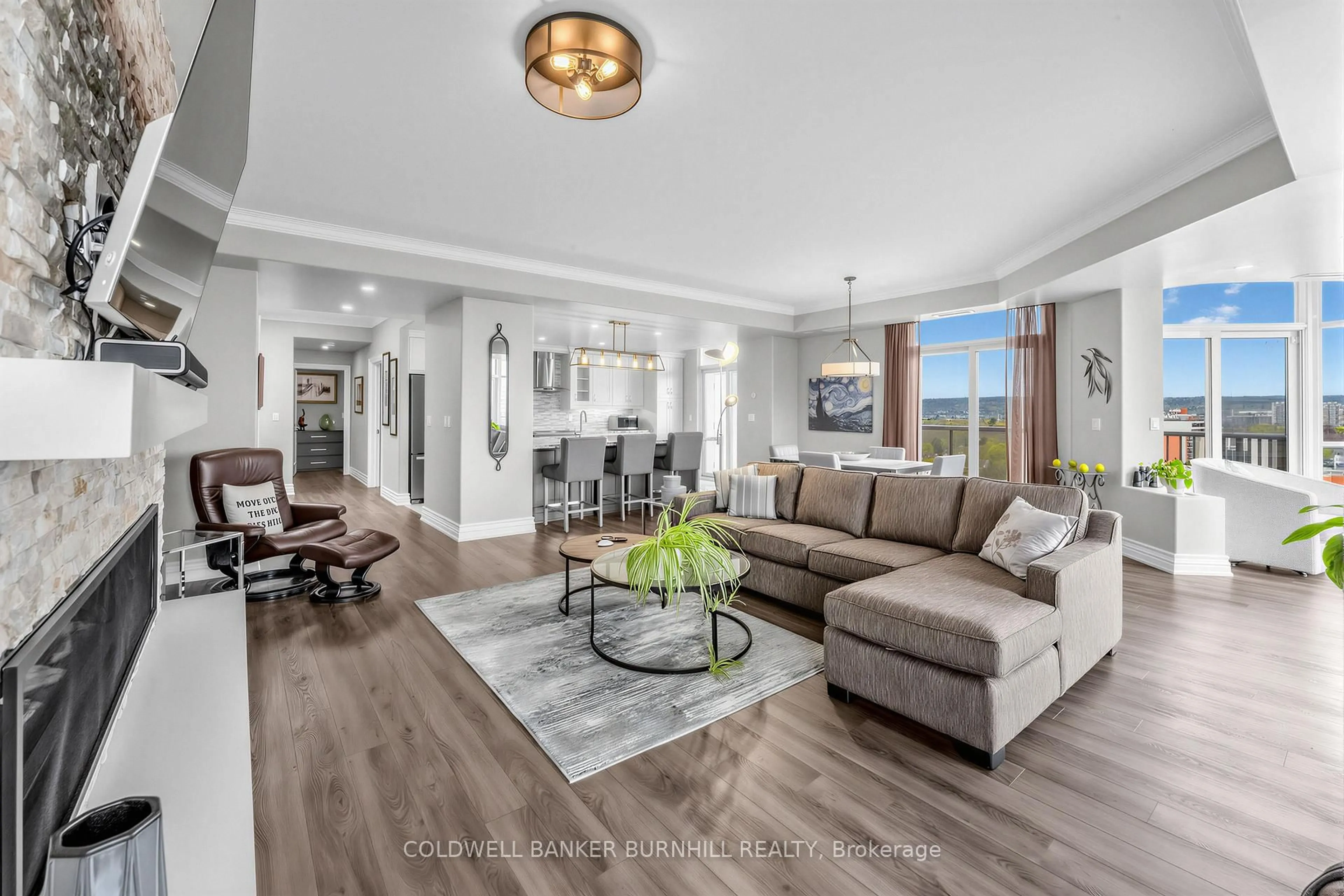 Living room with furniture, unknown for 1477 Lakeshore Rd #PH1, Burlington Ontario L7S 1B5