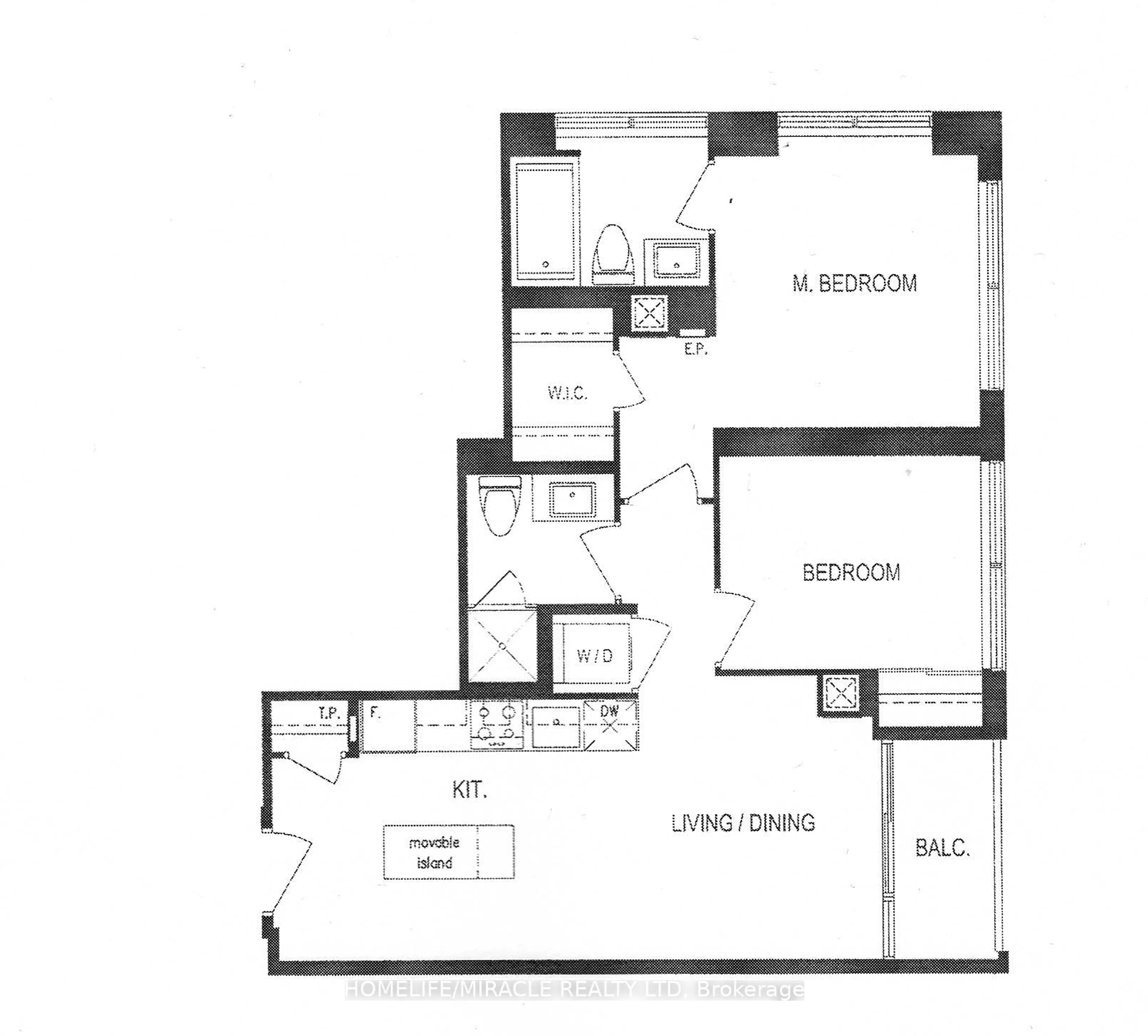 Floor plan for 30 Elm Dr #3802, Mississauga Ontario L5B 0N6