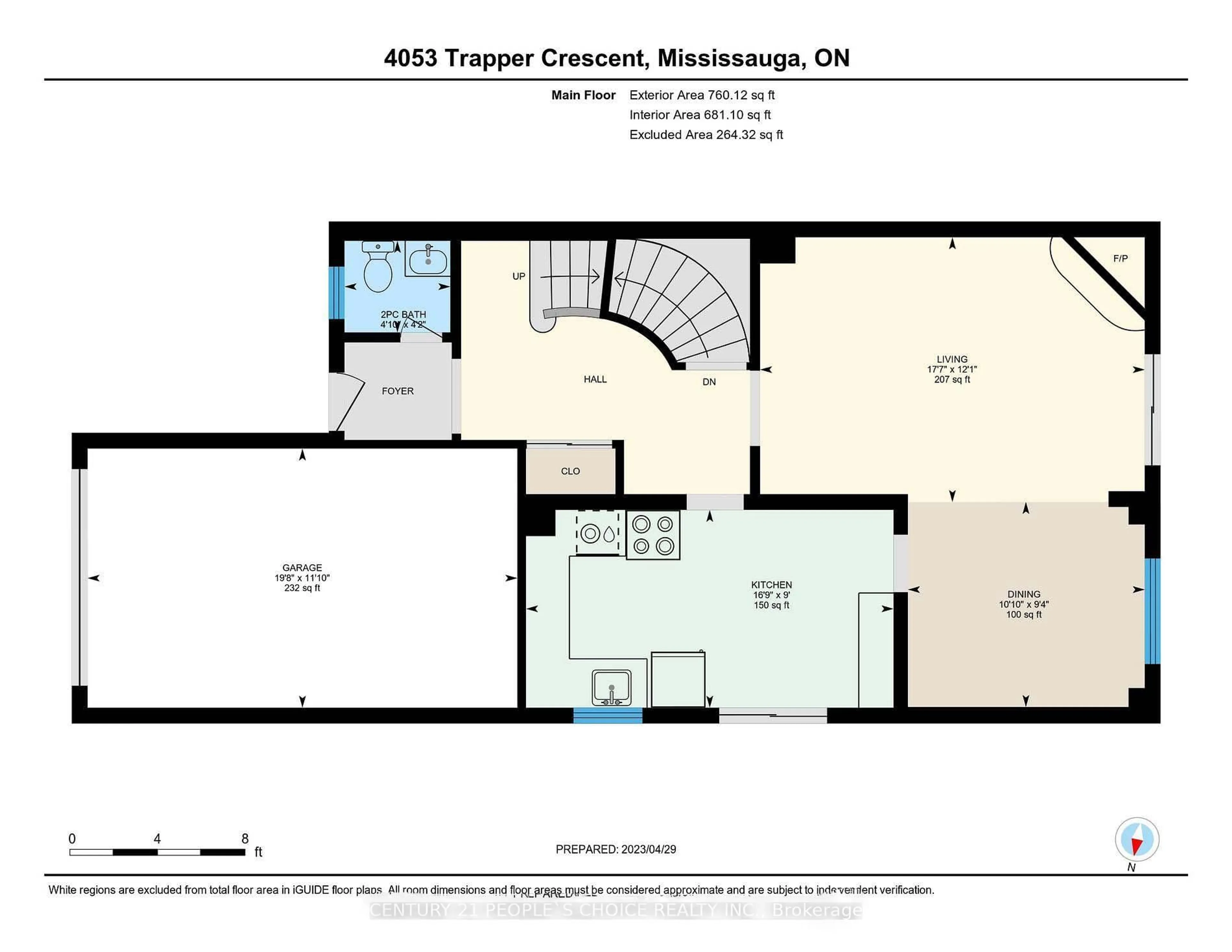 Floor plan for 4053 Trapper Cres, Mississauga Ontario L5L 3A7