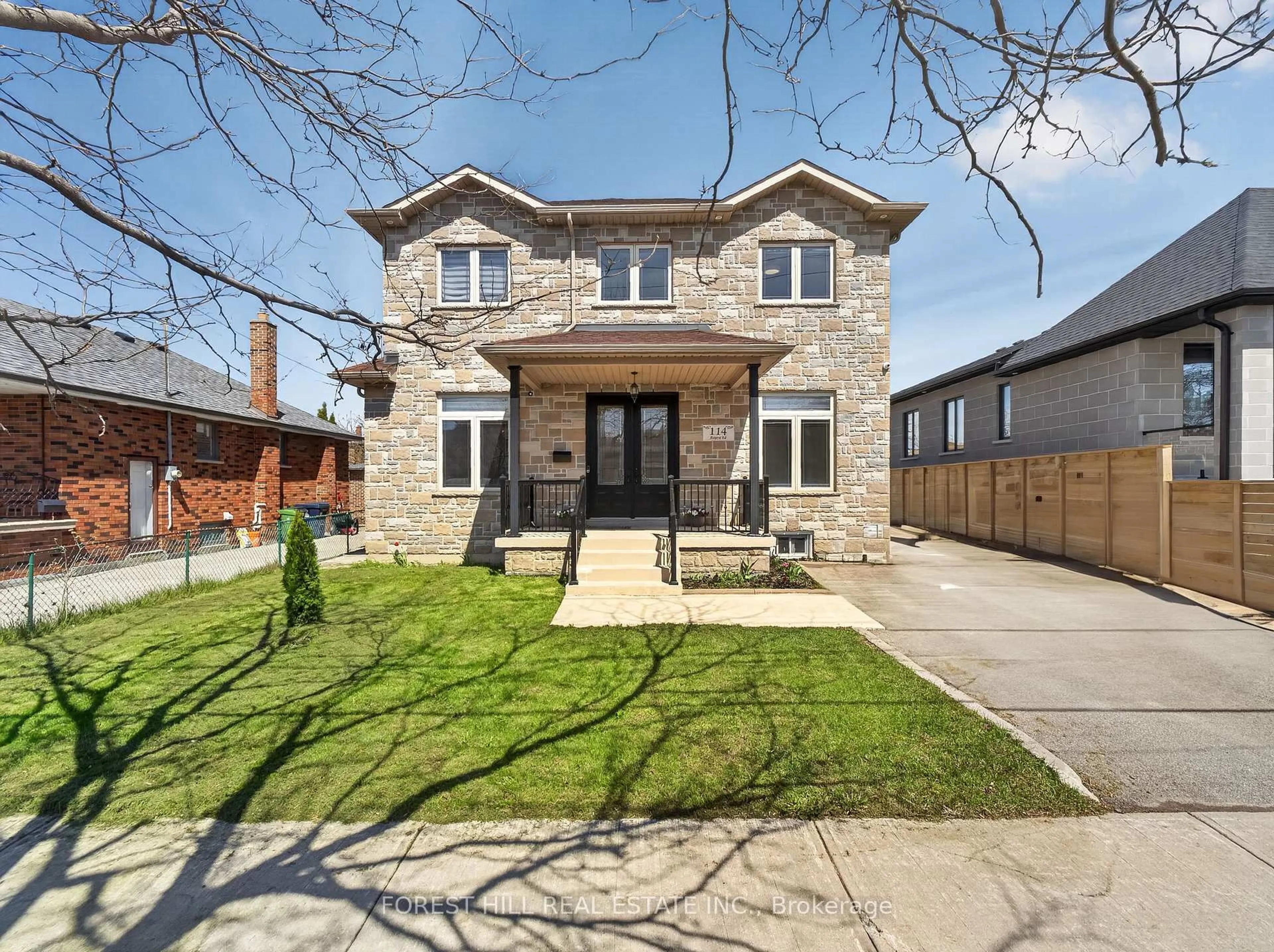 Home with brick exterior material, street for 114 Regent Rd, Toronto Ontario M3K 1H4
