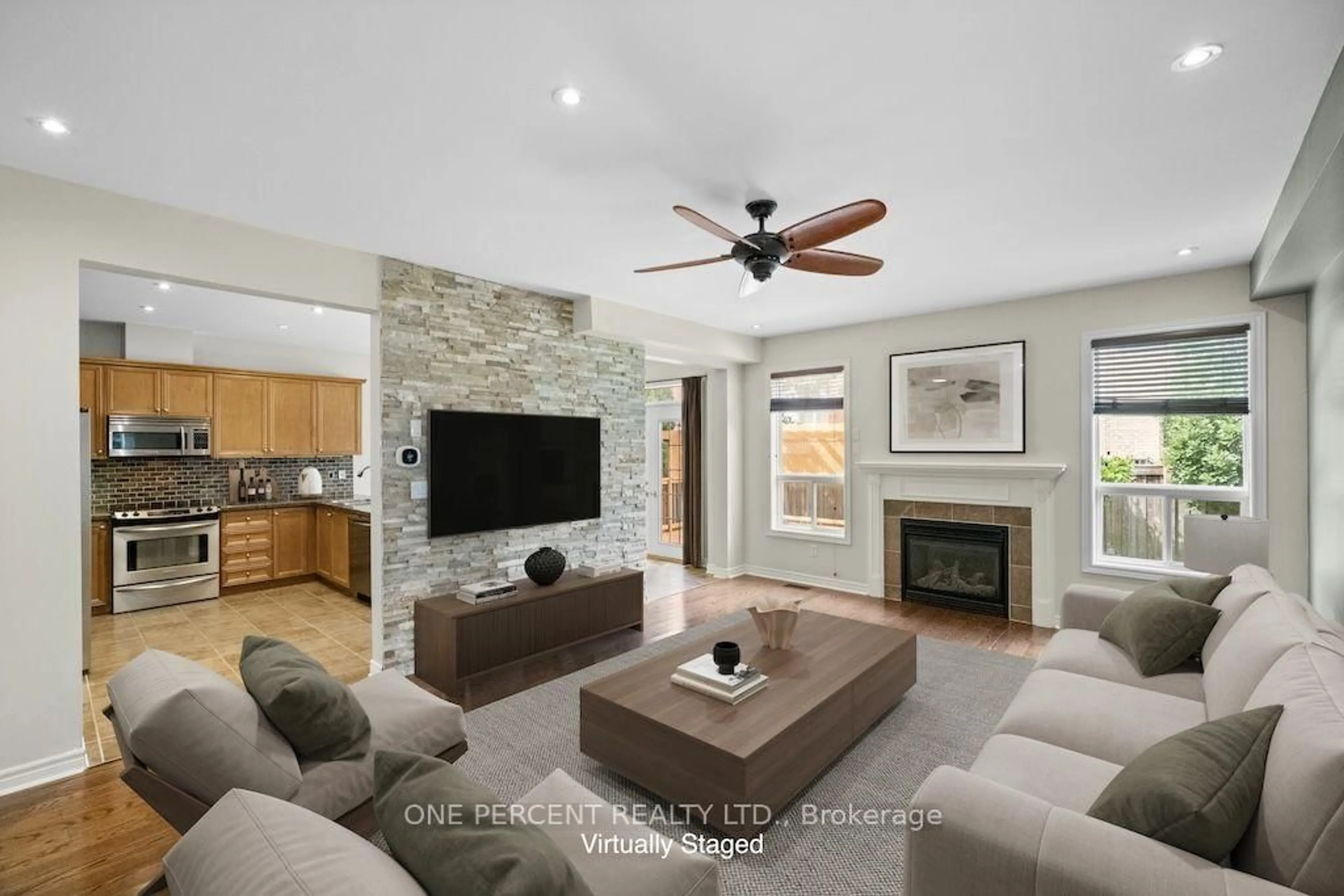 Living room with furniture, ceramic/tile floor for 4645 Drever Rd, Burlington Ontario L7M 0E2