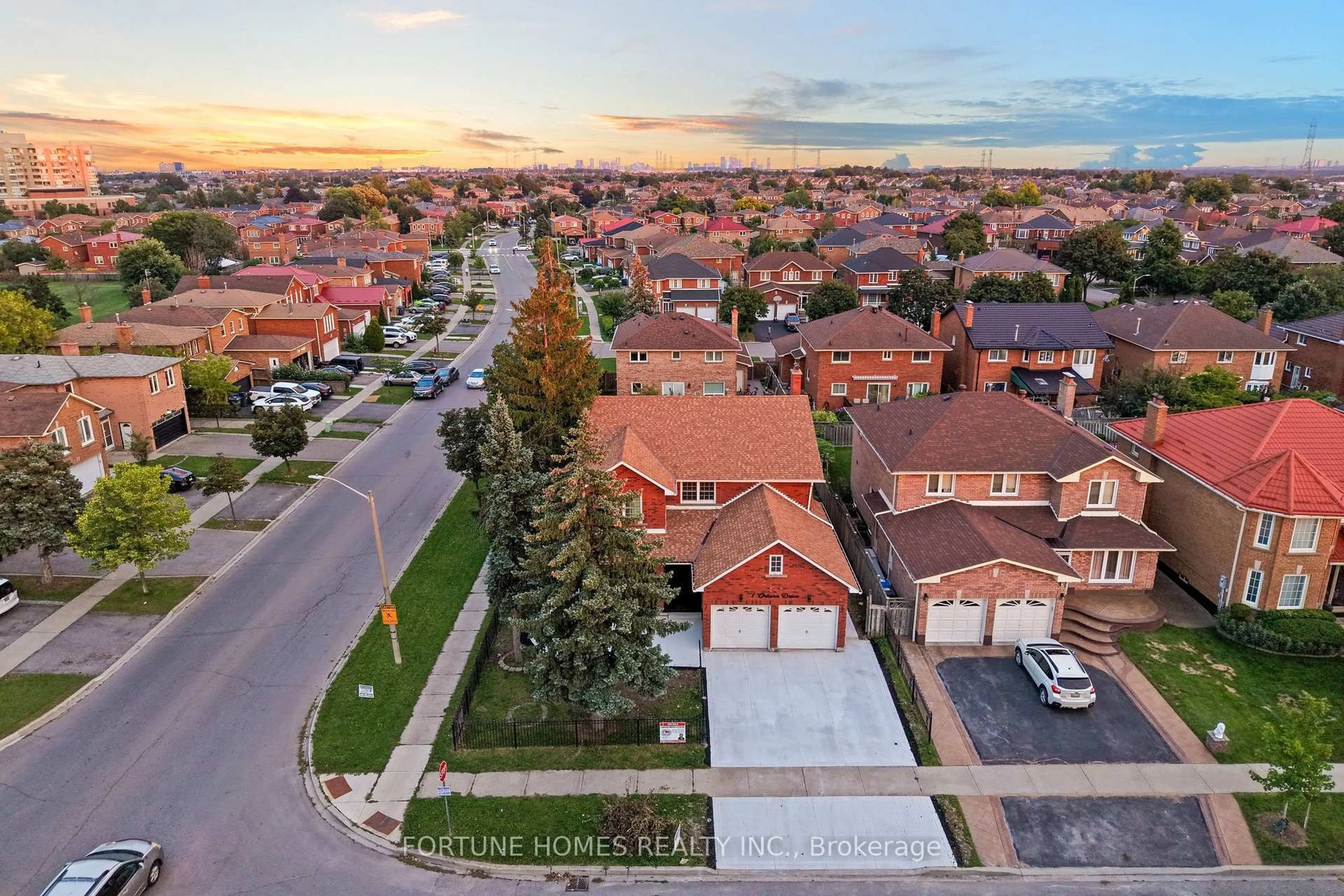 A pic from outside/outdoor area/front of a property/back of a property/a pic from drone, street for 1 Ortona Dr, Brampton Ontario L6Y 3C9