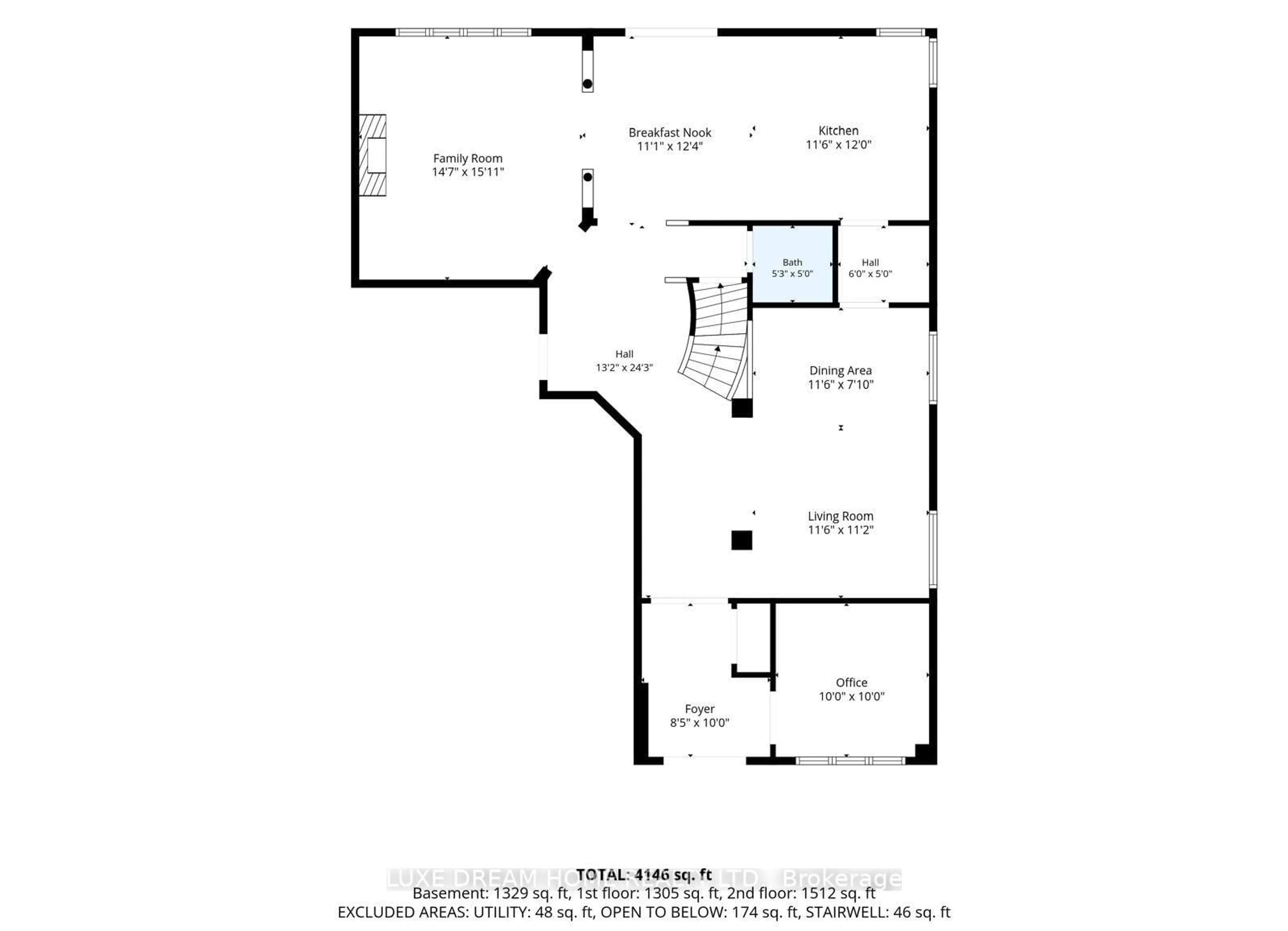 Floor plan for 16 Powell Dr, Brampton Ontario L6R 0L1