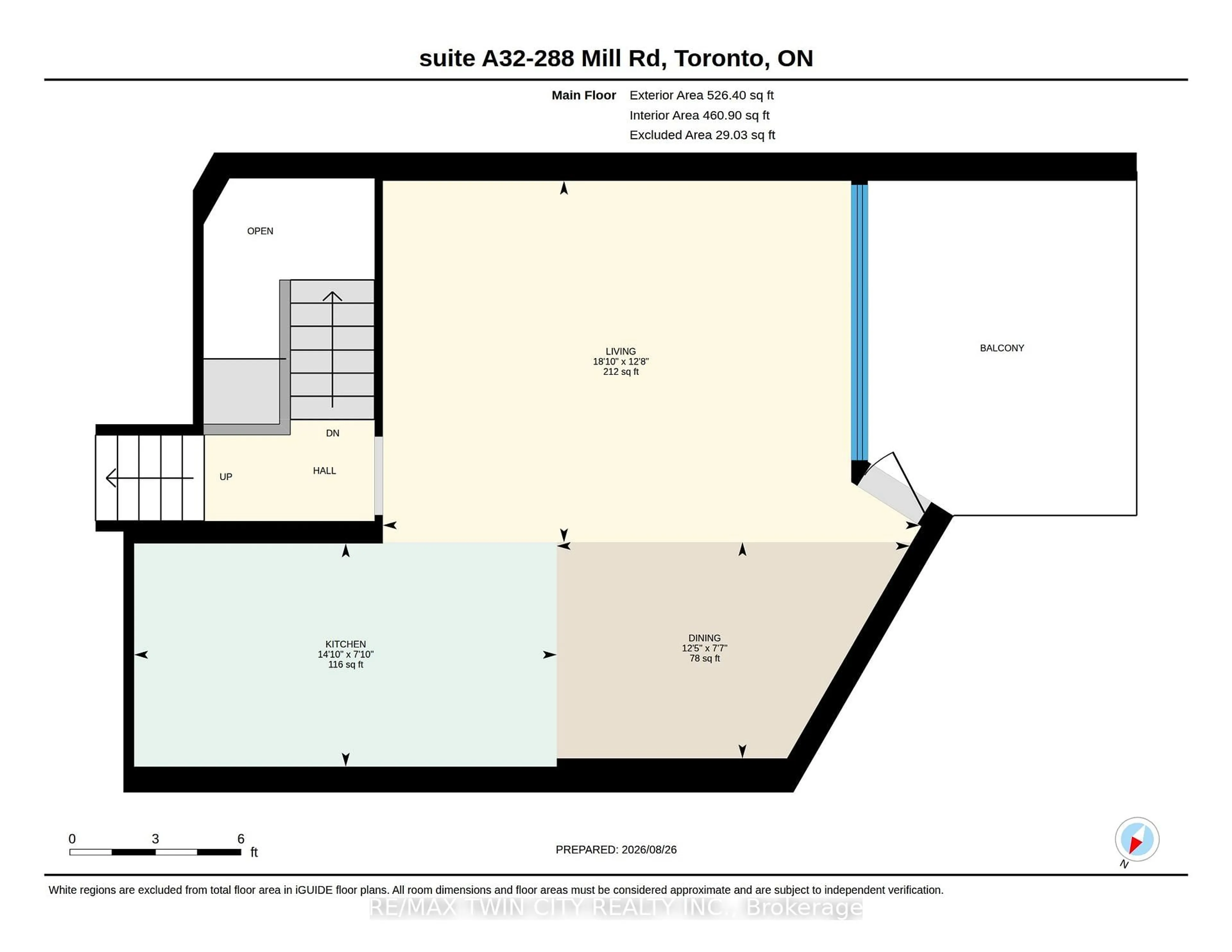 Floor plan for 288 Mill Rd #A32, Toronto Ontario M9C 4X7