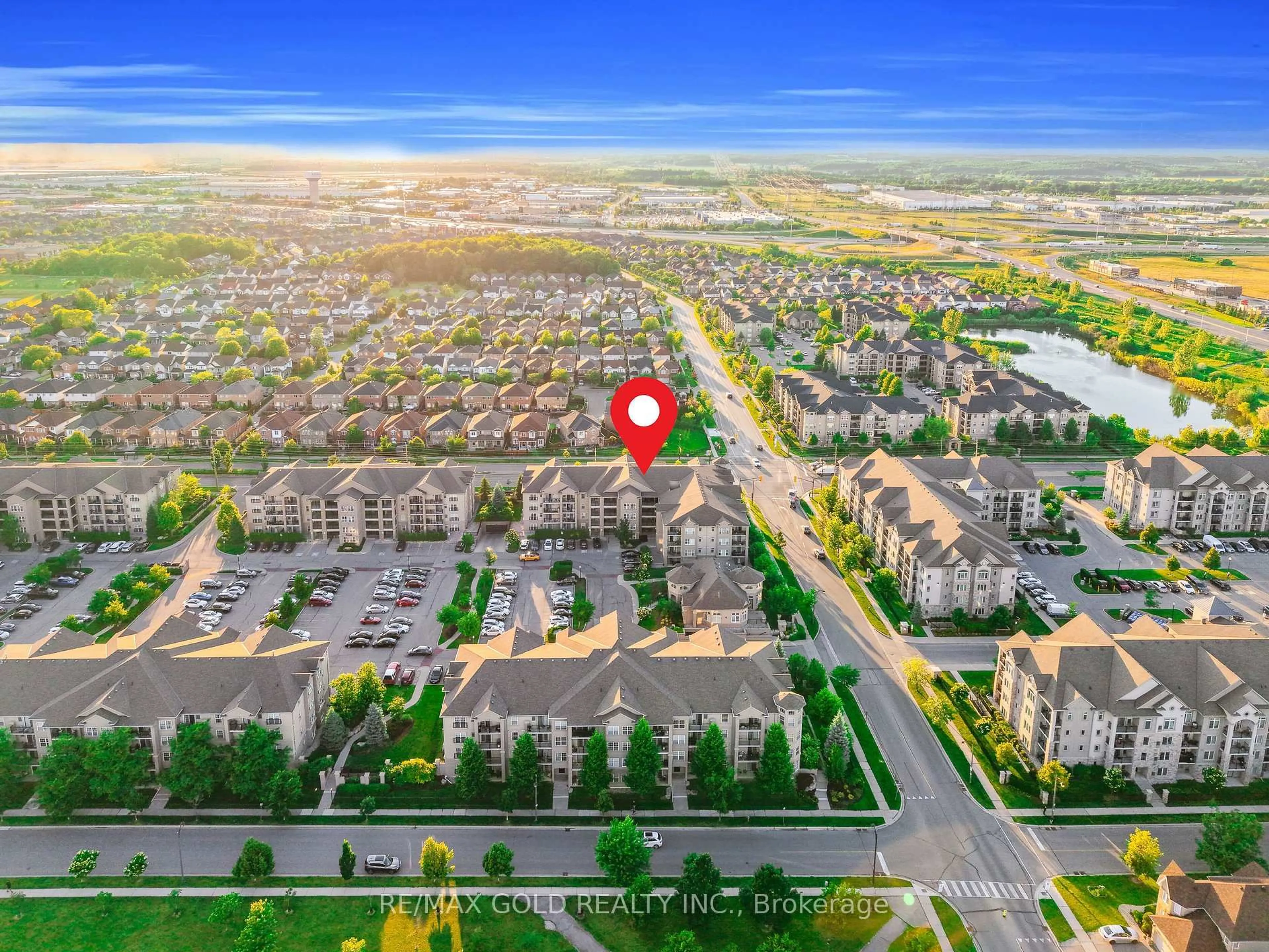 A pic from outside/outdoor area/front of a property/back of a property/a pic from drone, unknown for 1380 Main St #210, Milton Ontario L9T 7S4
