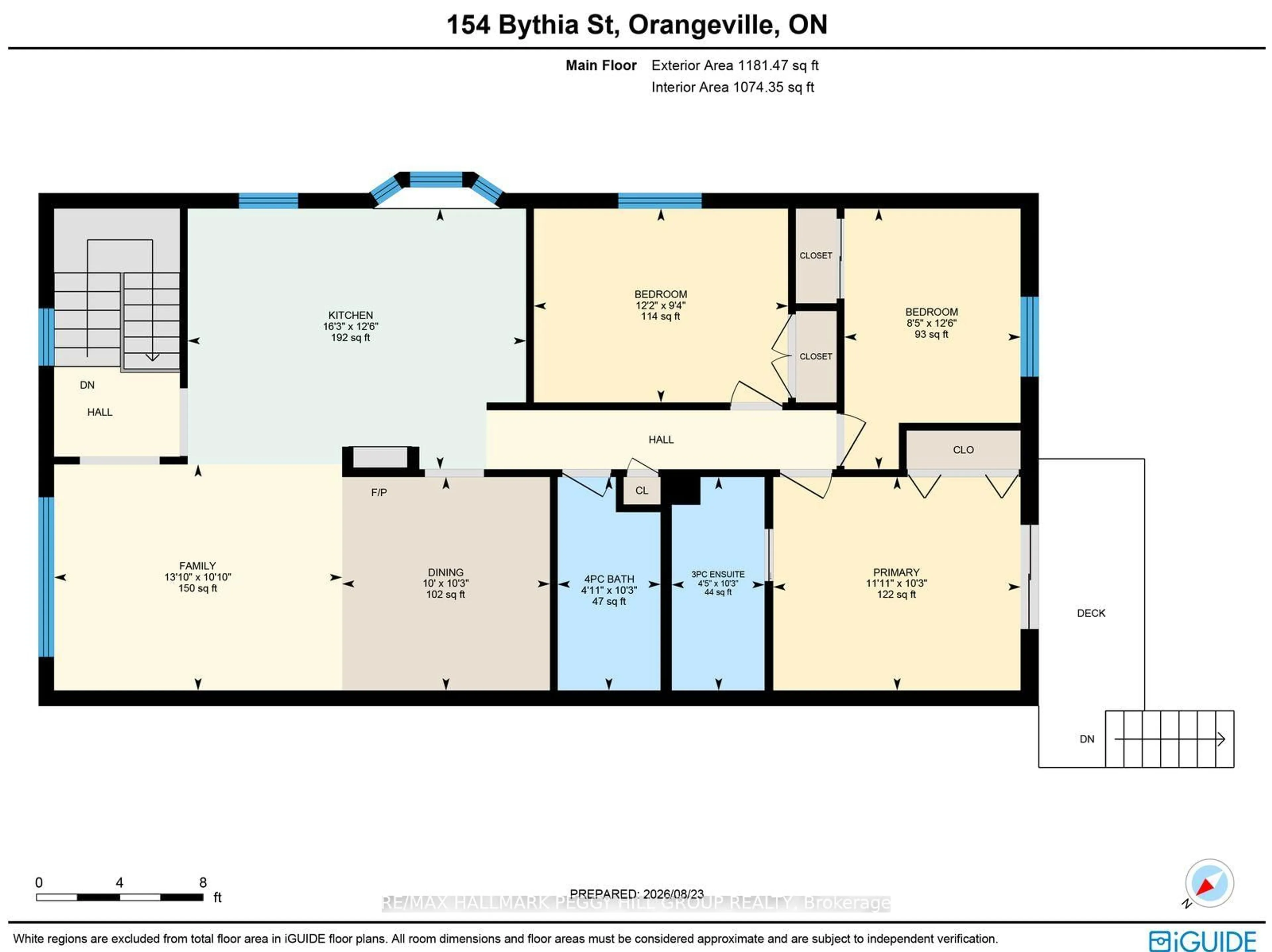 Floor plan for 154 Bythia St, Orangeville Ontario L9W 4E8