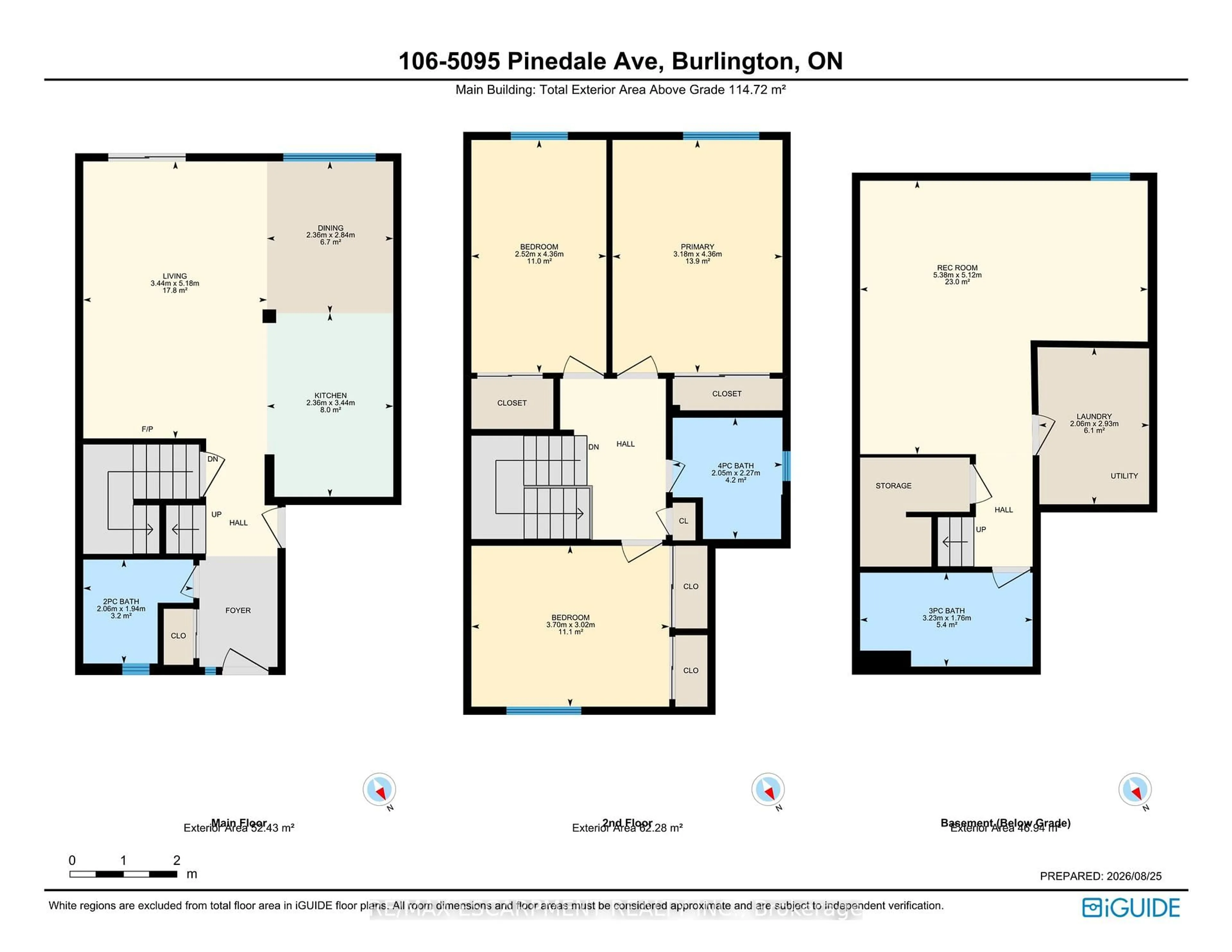 Floor plan for 5095 Pinedale Ave #106, Burlington Ontario L7L 5K3