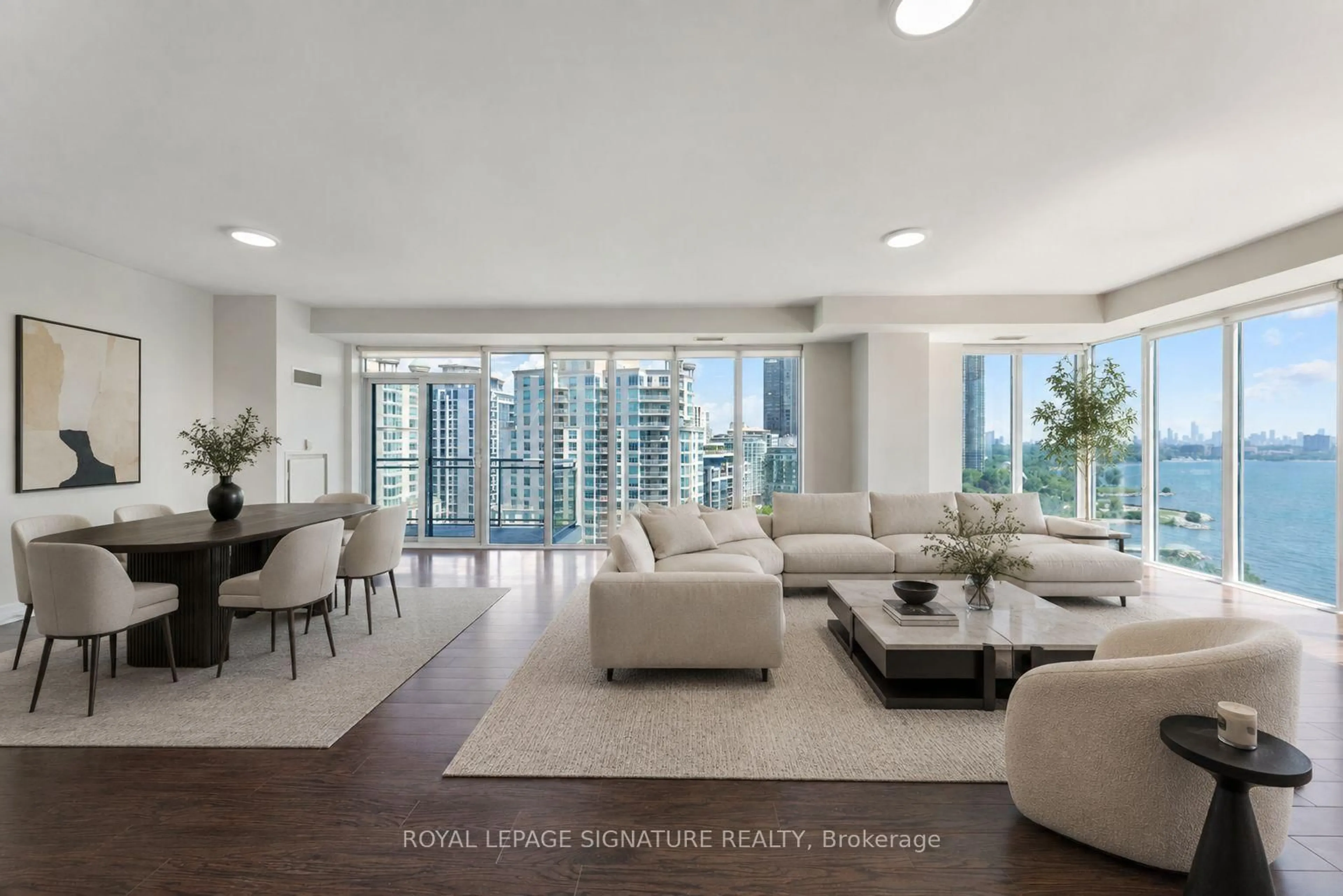 Living room with furniture, floor is not visible for 58 Marine Parade Dr #1103, Toronto Ontario M8V 4G1