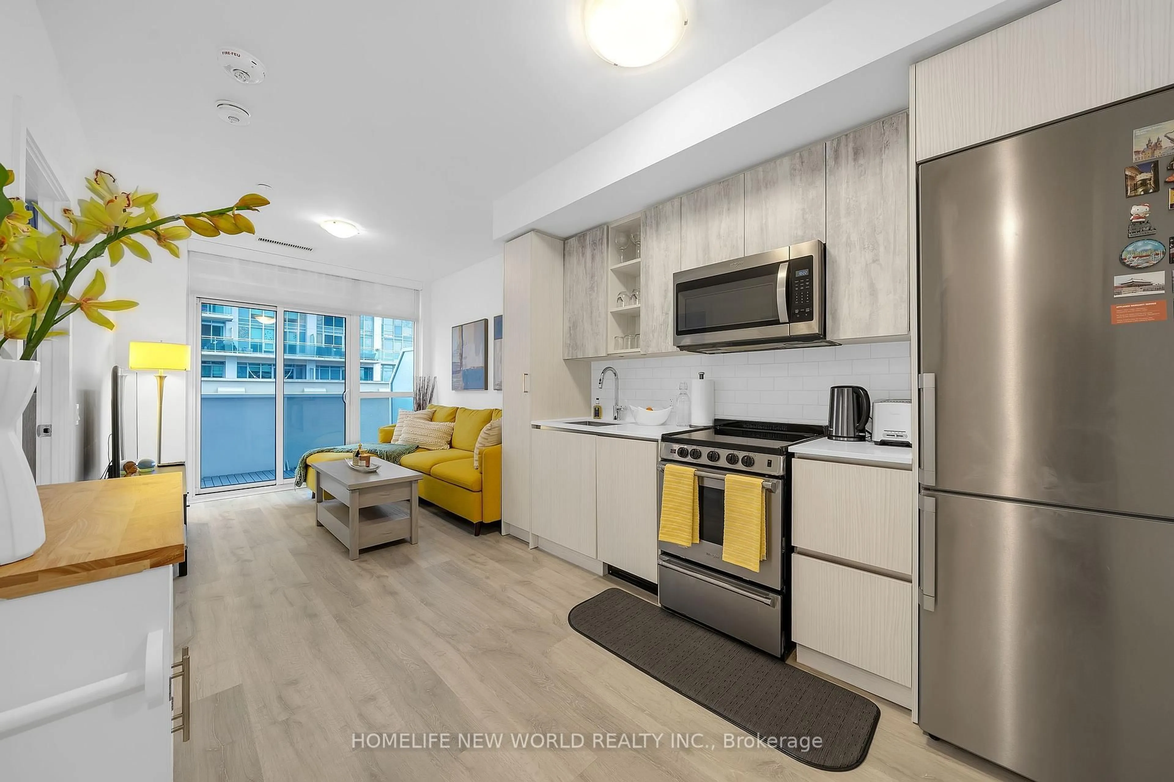 Open concept kitchen, unknown for 251 Manitoba St #412, Toronto Ontario M8Y 0C7