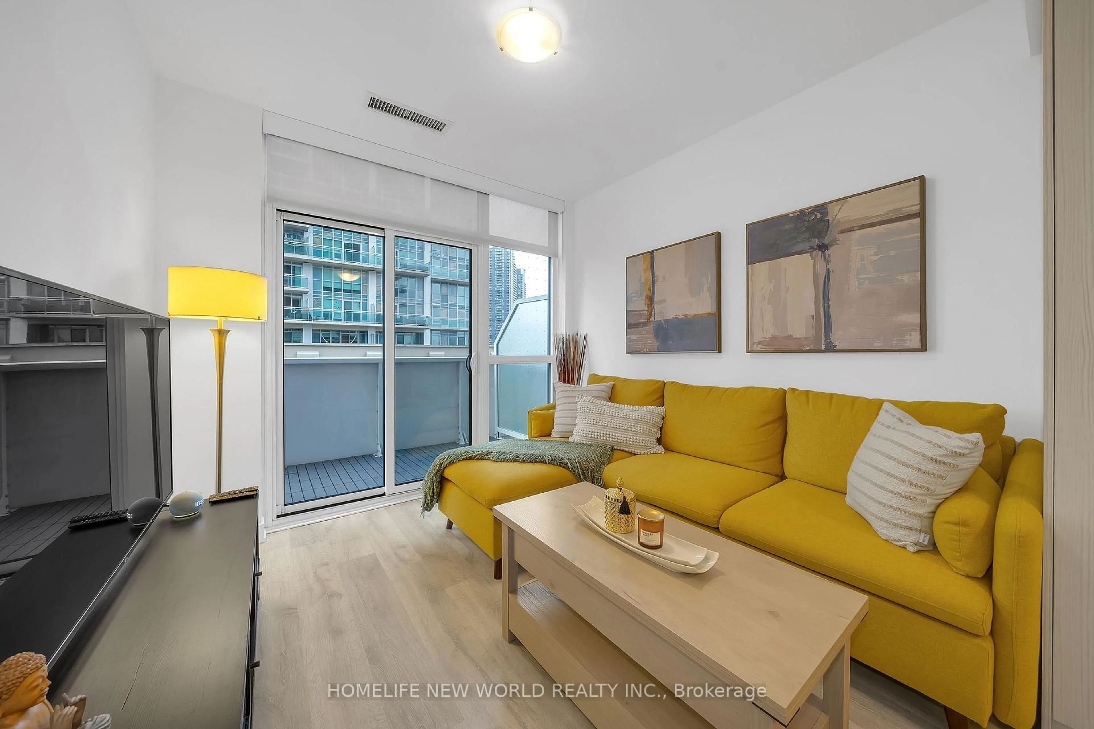Living room with furniture, unknown for 251 Manitoba St #412, Toronto Ontario M8Y 0C7
