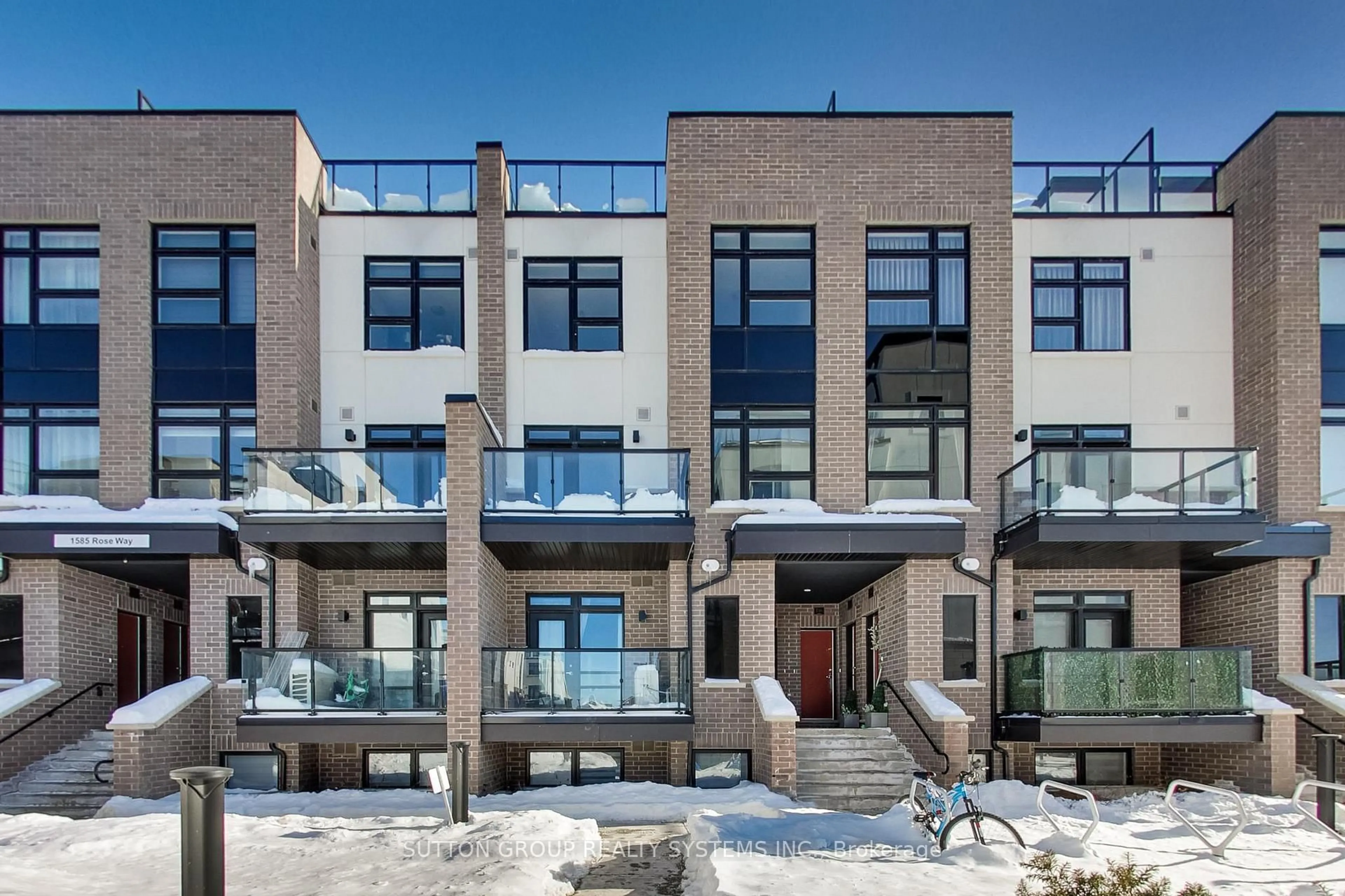Home with brick exterior material, street for 1585 Rose Way #114, Milton Ontario L9E 0J2