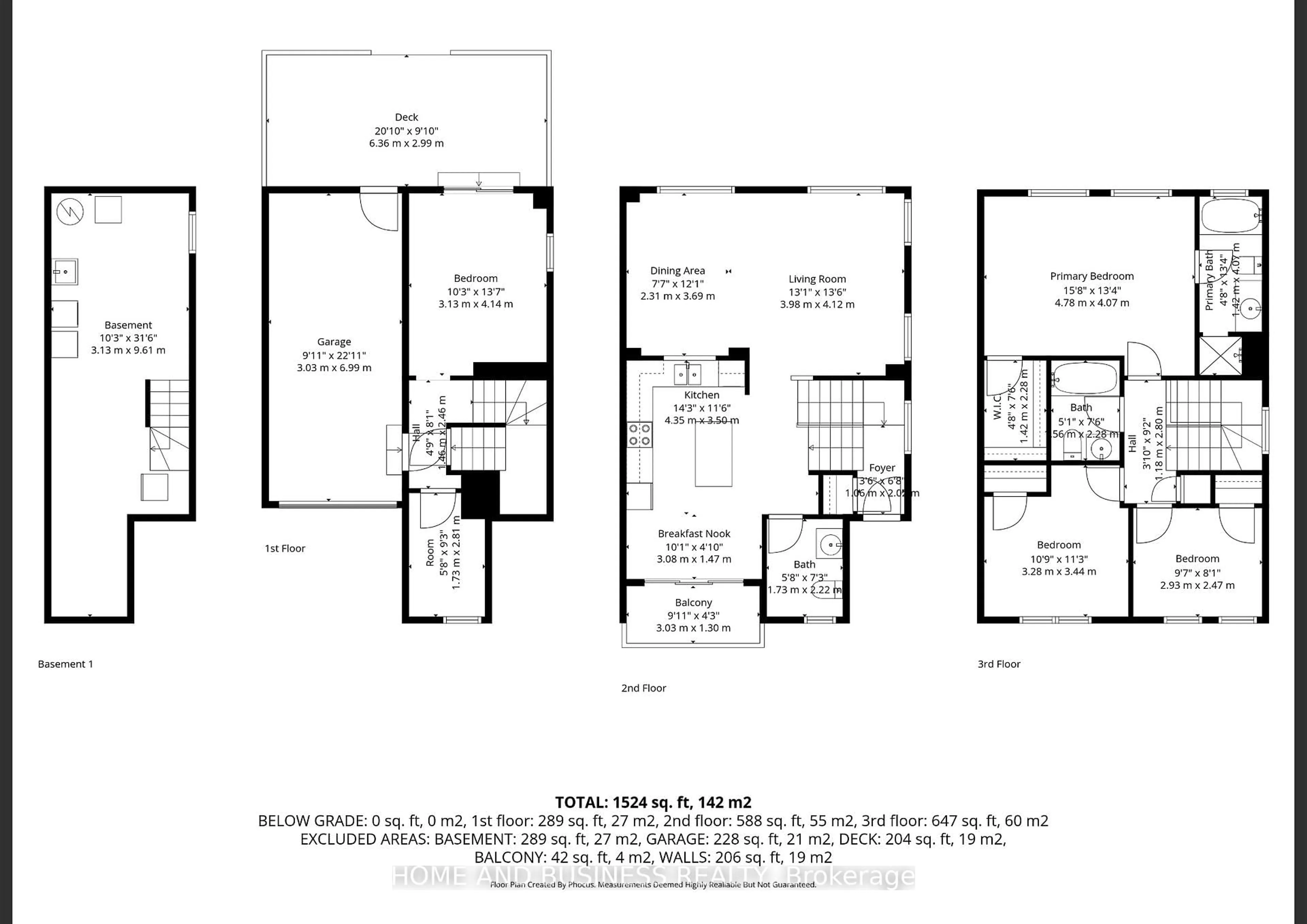 Floor plan for 7155 Magistrate Terr #154, Mississauga Ontario L5W 1Y9