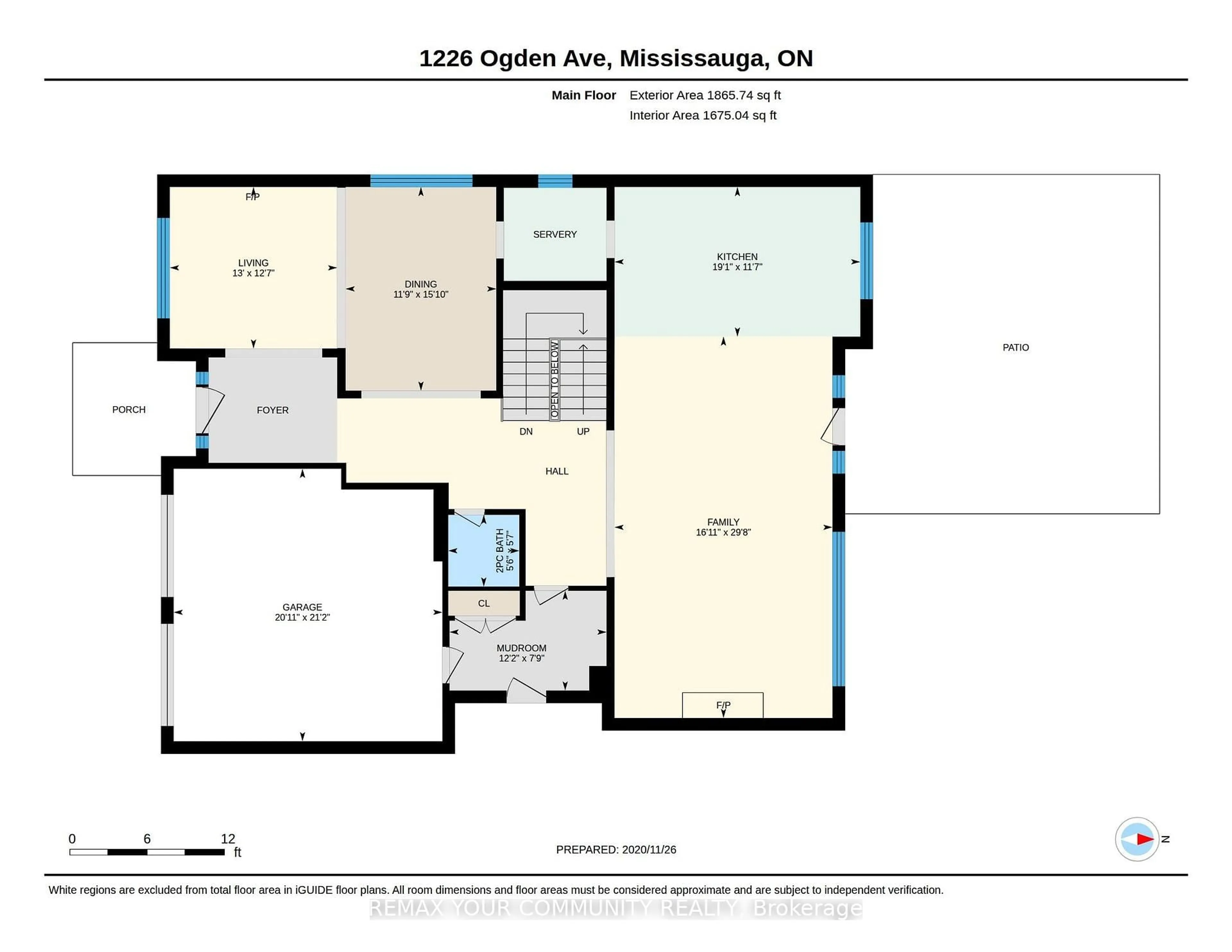 Floor plan for 1226 Ogden Ave, Mississauga Ontario L5E 2H4