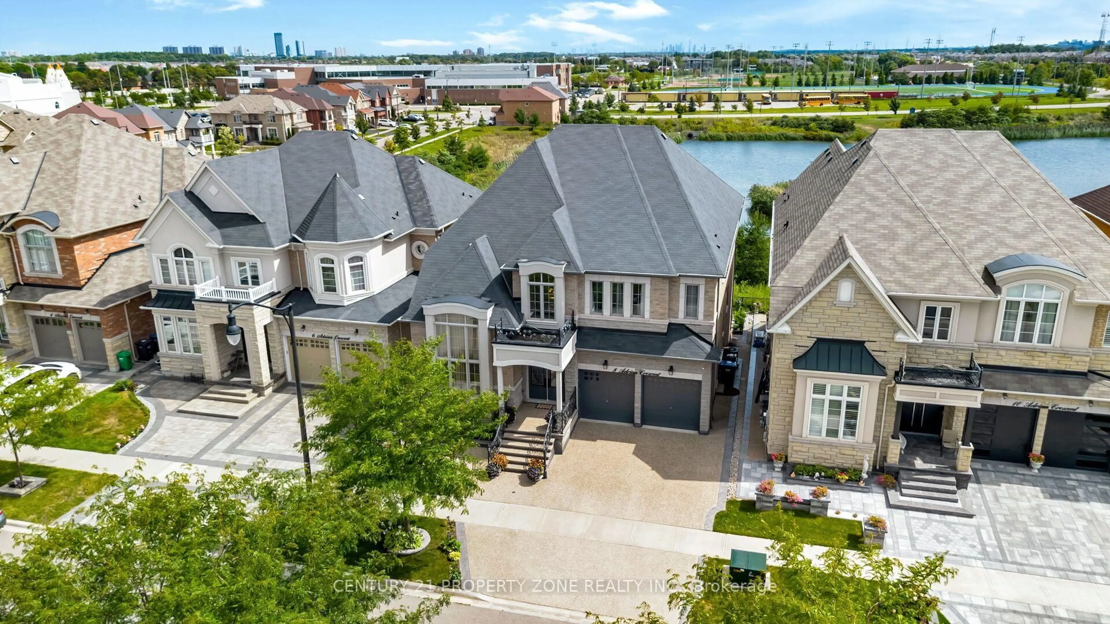 A pic from outside/outdoor area/front of a property/back of a property/a pic from drone, unknown for 8 Adrian Cres, Brampton Ontario L6X 5M6