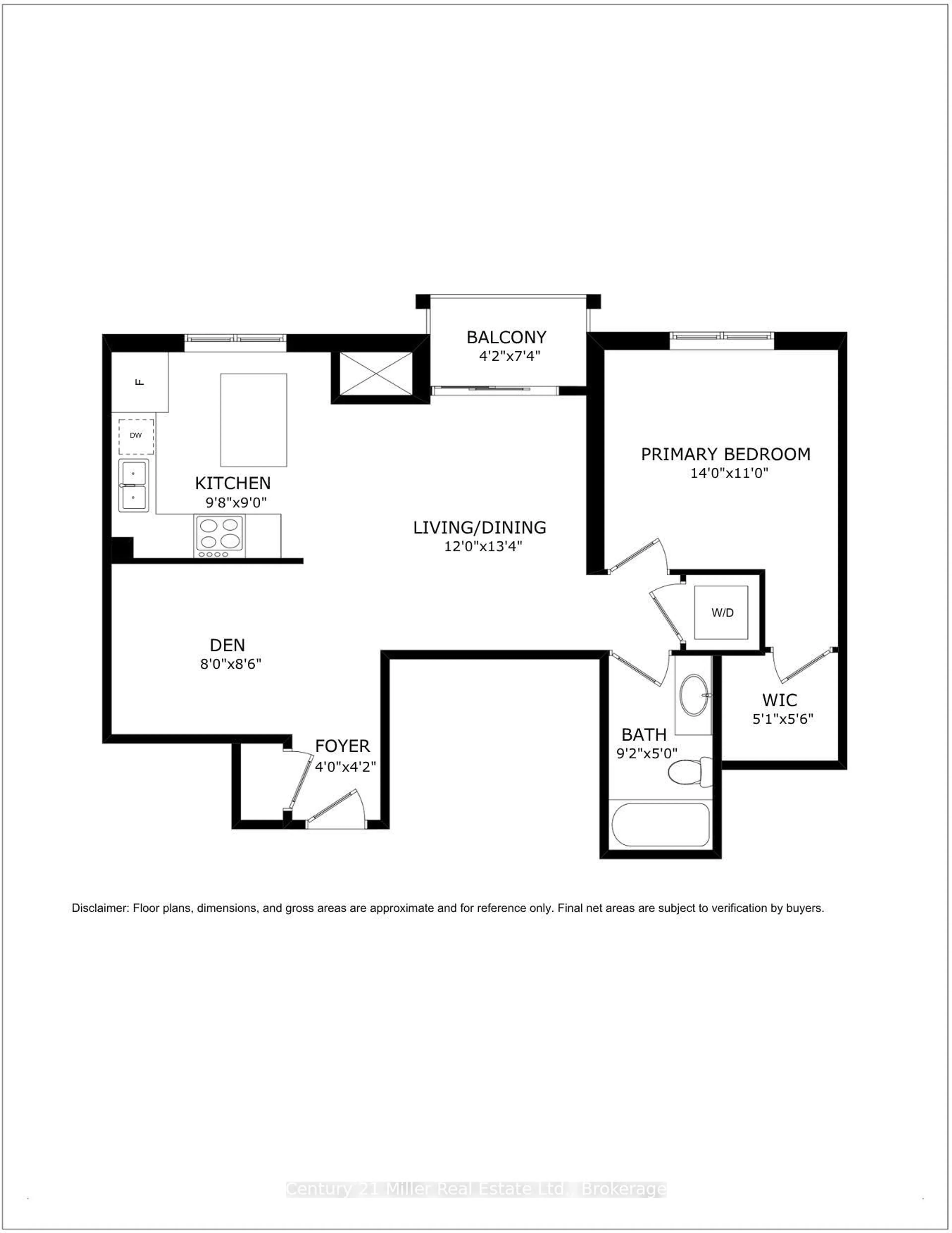 Floor plan for 2486 Old Bronte Rd #327, Oakville Ontario L6M 0Y4