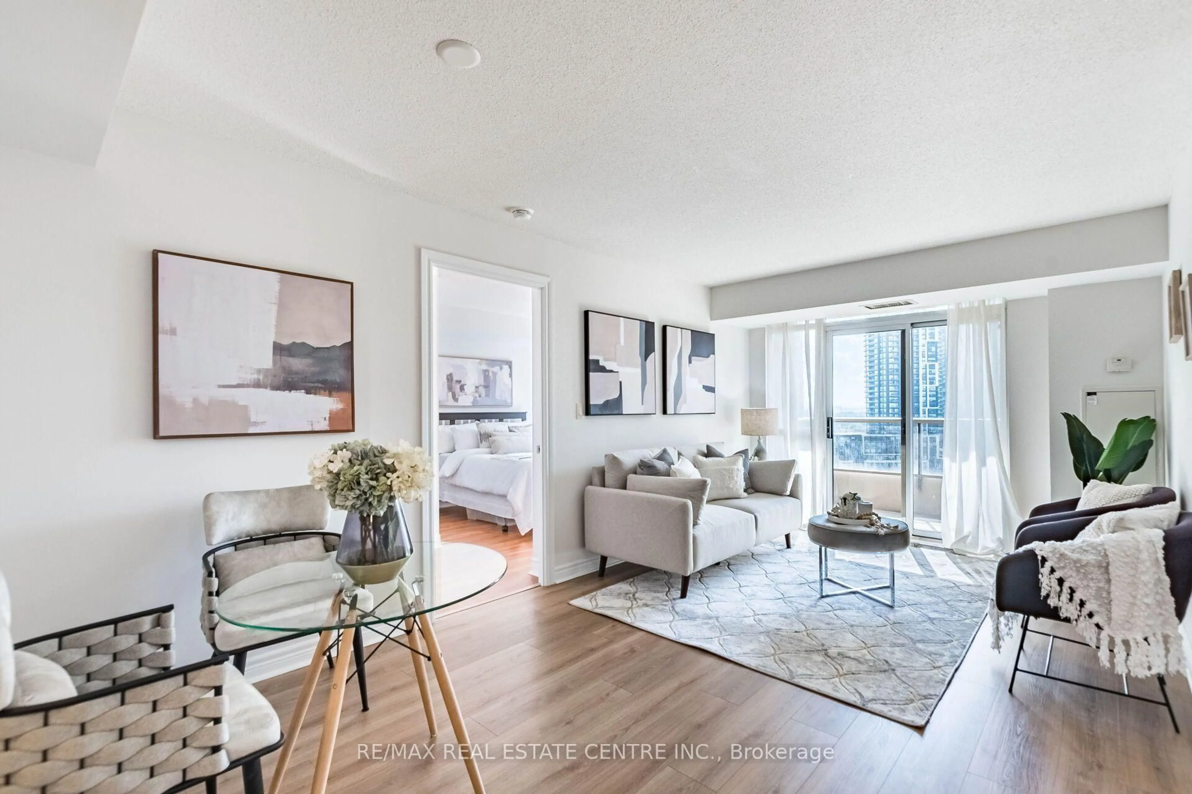Living room with furniture, unknown for 310 Burnhamthorpe Rd #1701, Mississauga Ontario L5B 4P9