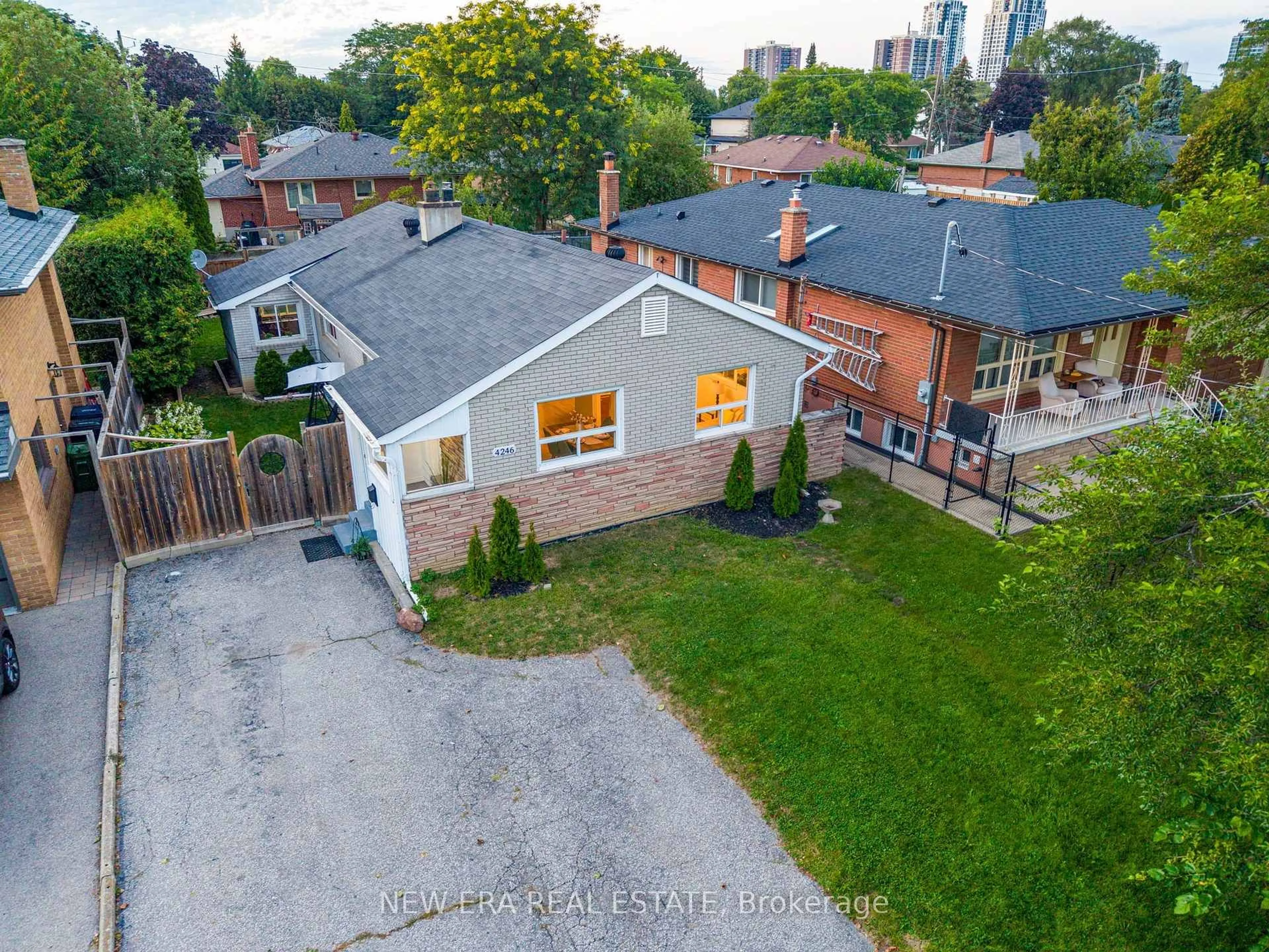 A pic from outside/outdoor area/front of a property/back of a property/a pic from drone, street for 4246 Bloor St, Toronto Ontario M9C 1Z7