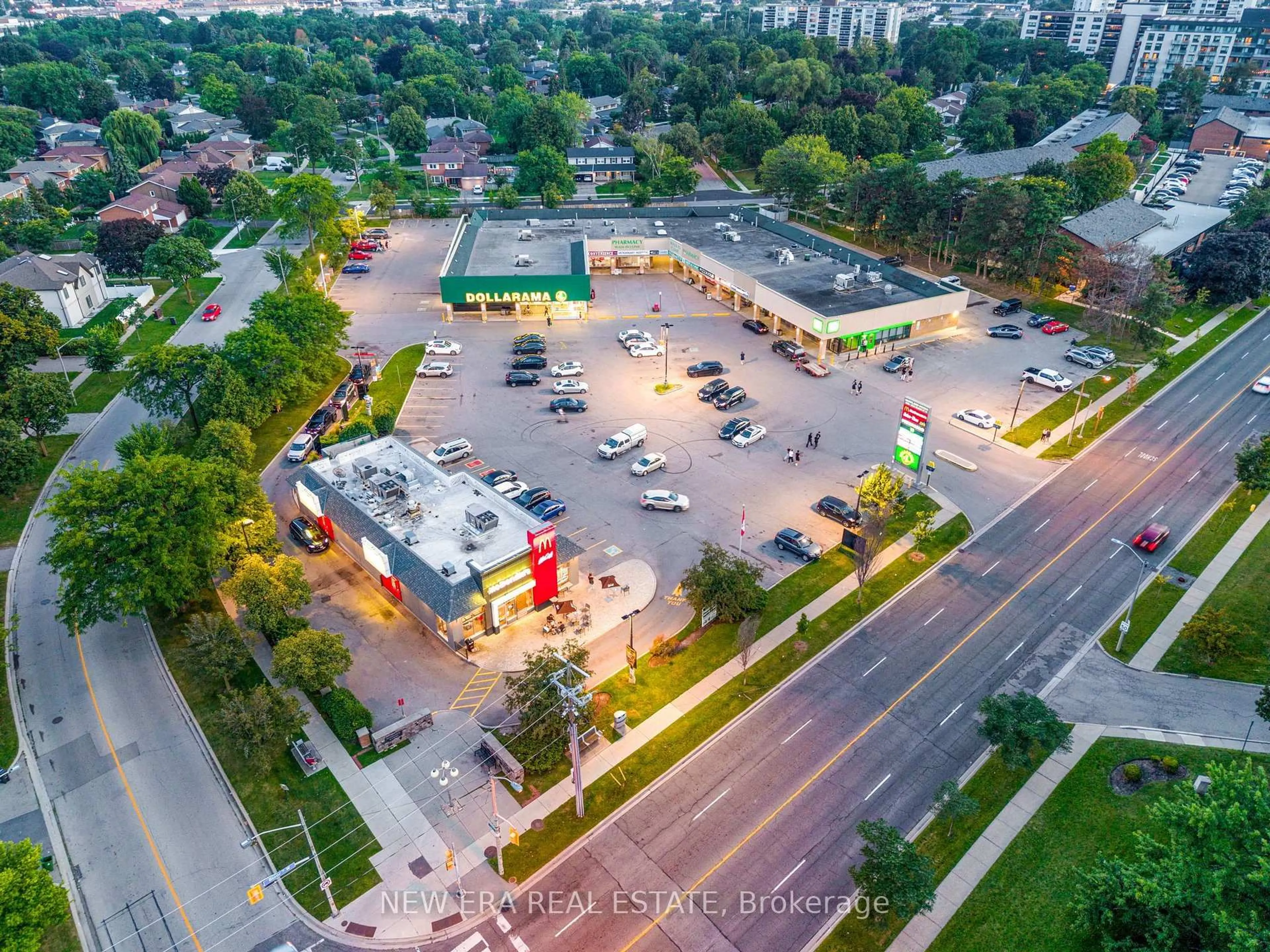 A pic from outside/outdoor area/front of a property/back of a property/a pic from drone, street for 4246 Bloor St, Toronto Ontario M9C 1Z7