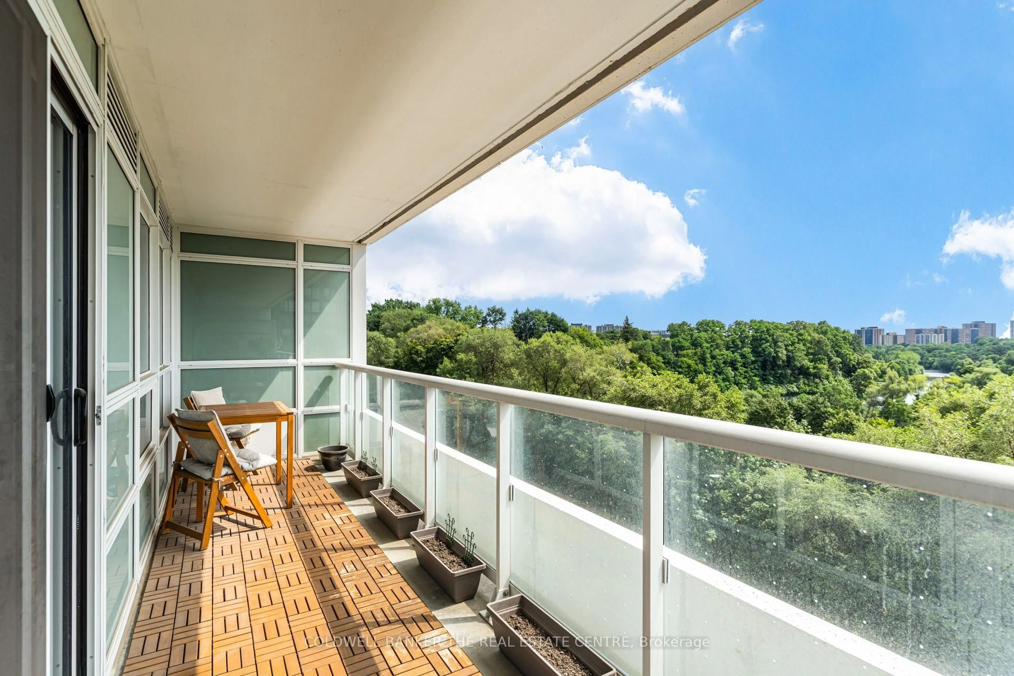 Balcony in the apartment, water/lake/river/ocean view for 10 Wilby Cres #412, Toronto Ontario M9N 0B6