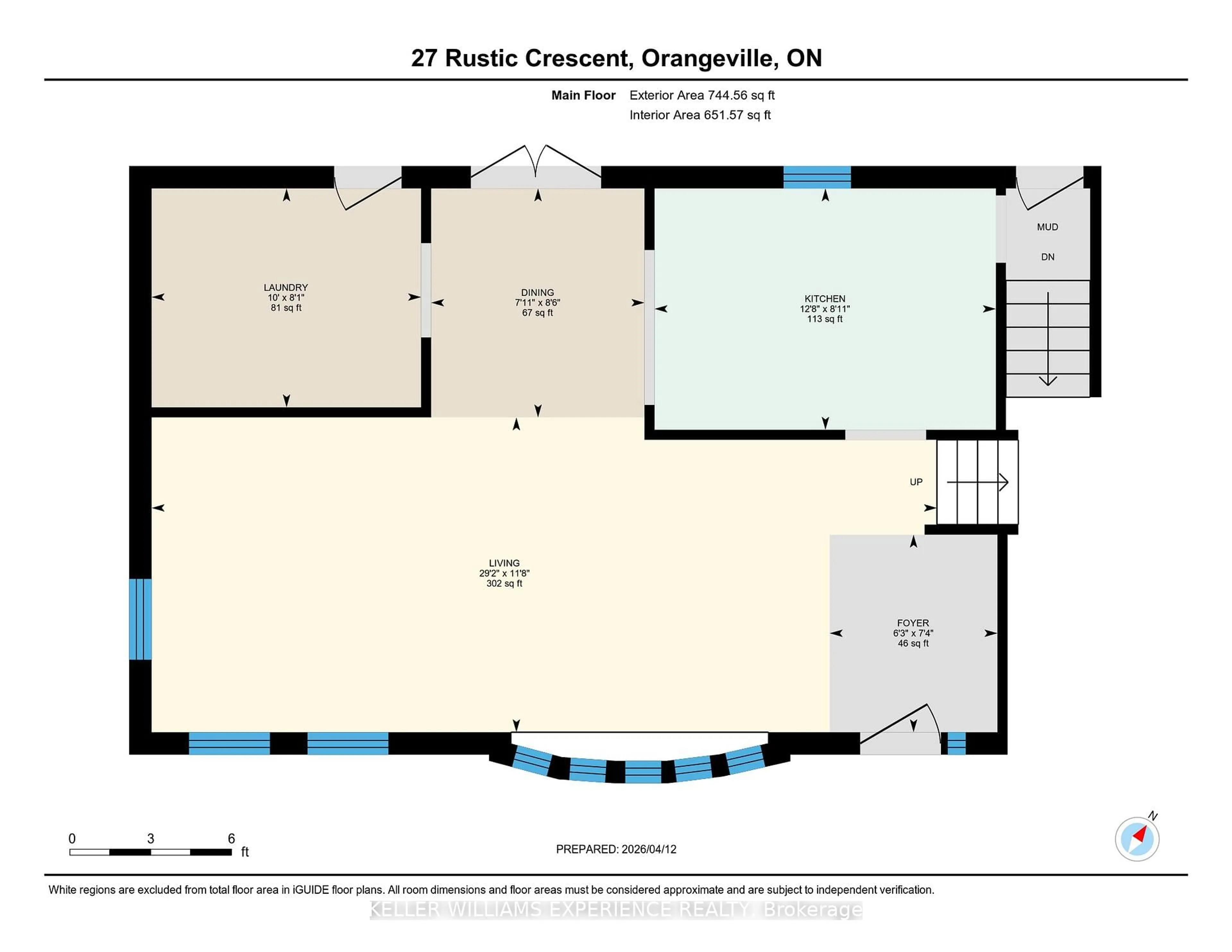 Floor plan for 27 Rustic Cres, Orangeville Ontario L9W 1T1