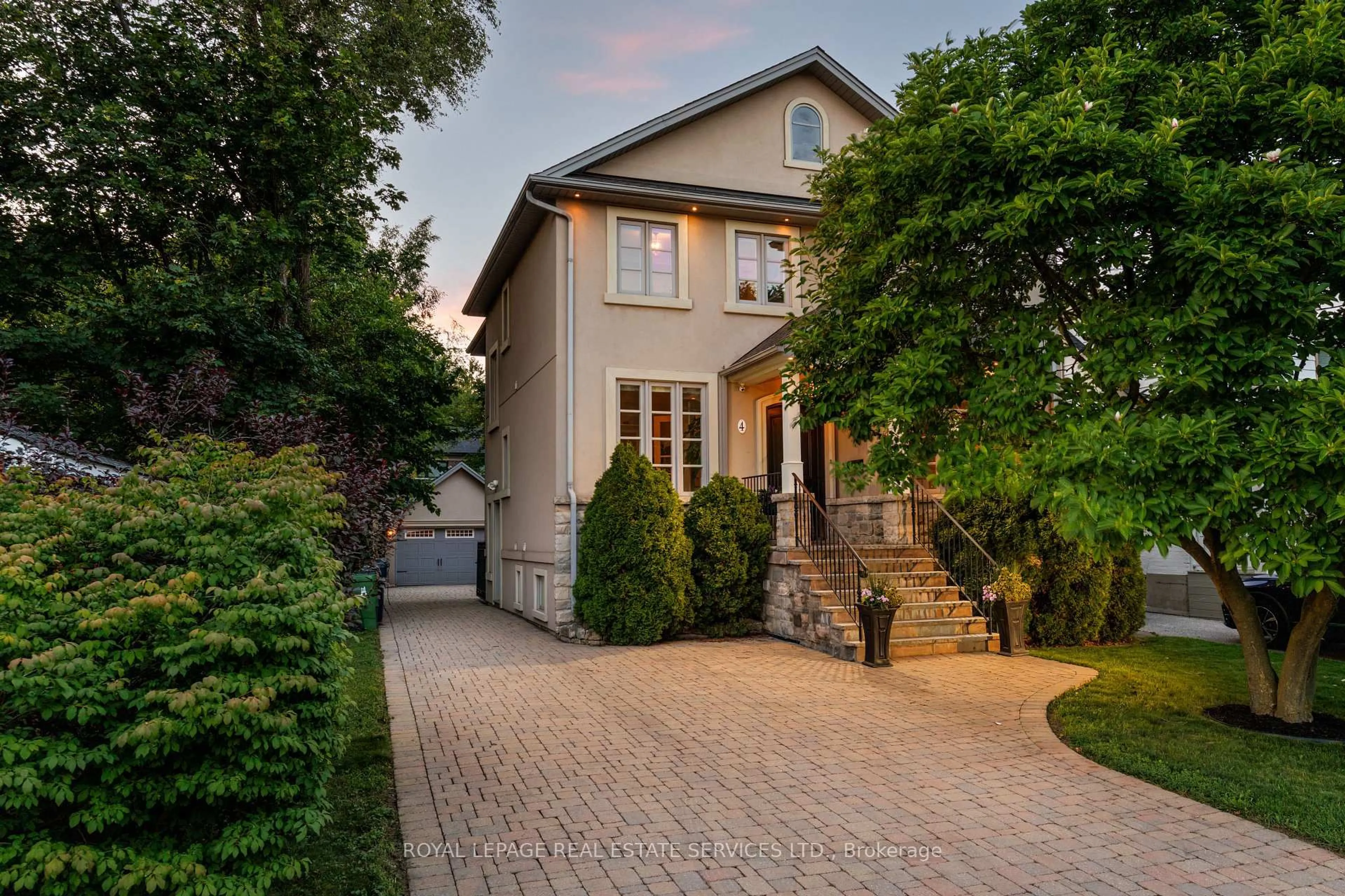 Home with brick exterior material, street for 4 Springbrook Gdns, Toronto Ontario M8Z 3B3
