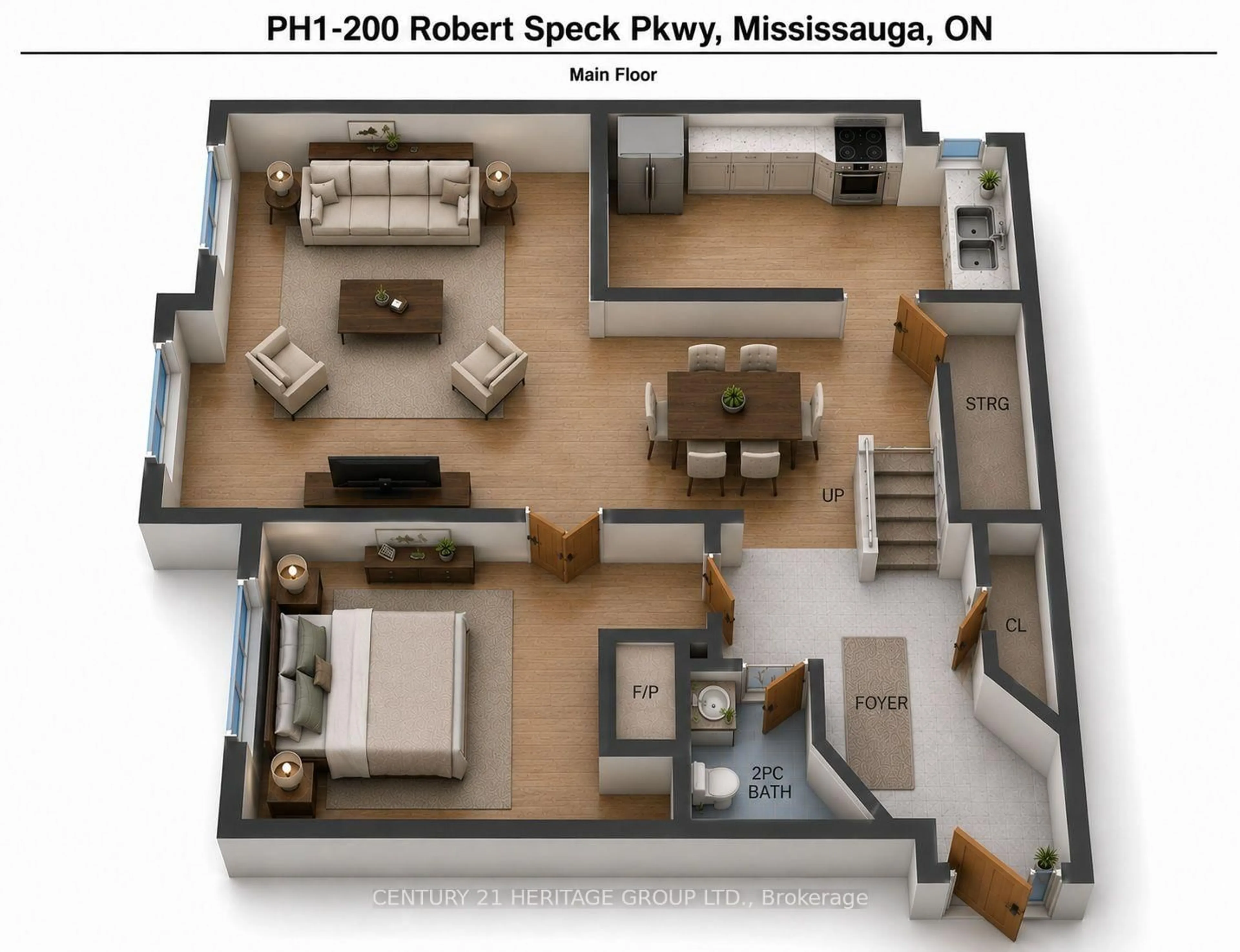 Floor plan for 200 Robert Speck Pkwy #PH1, Mississauga Ontario L4Z 1S3
