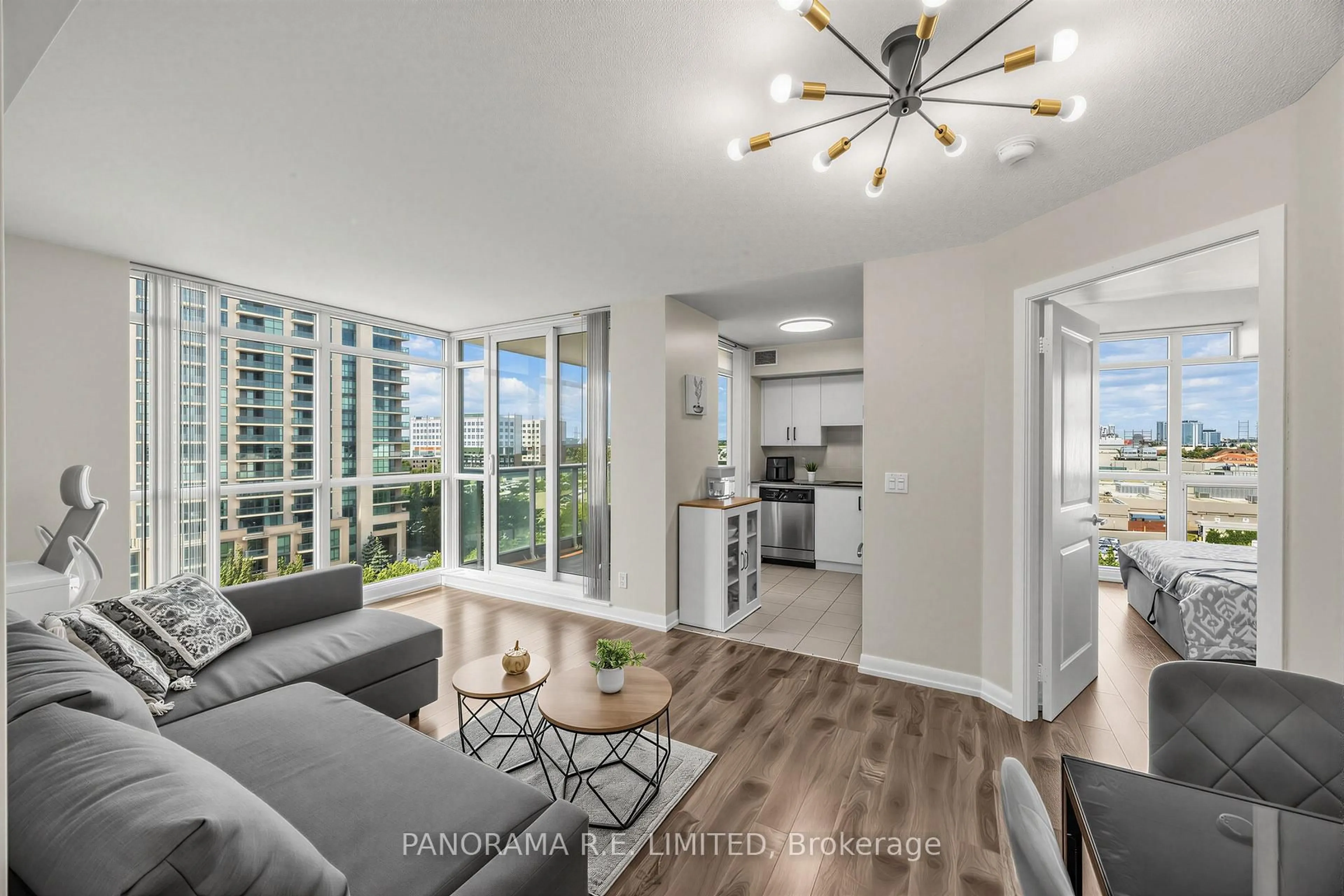Living room with furniture, unknown for 215 Sherway Gardens Rd #807, Toronto Ontario M9C 0A4