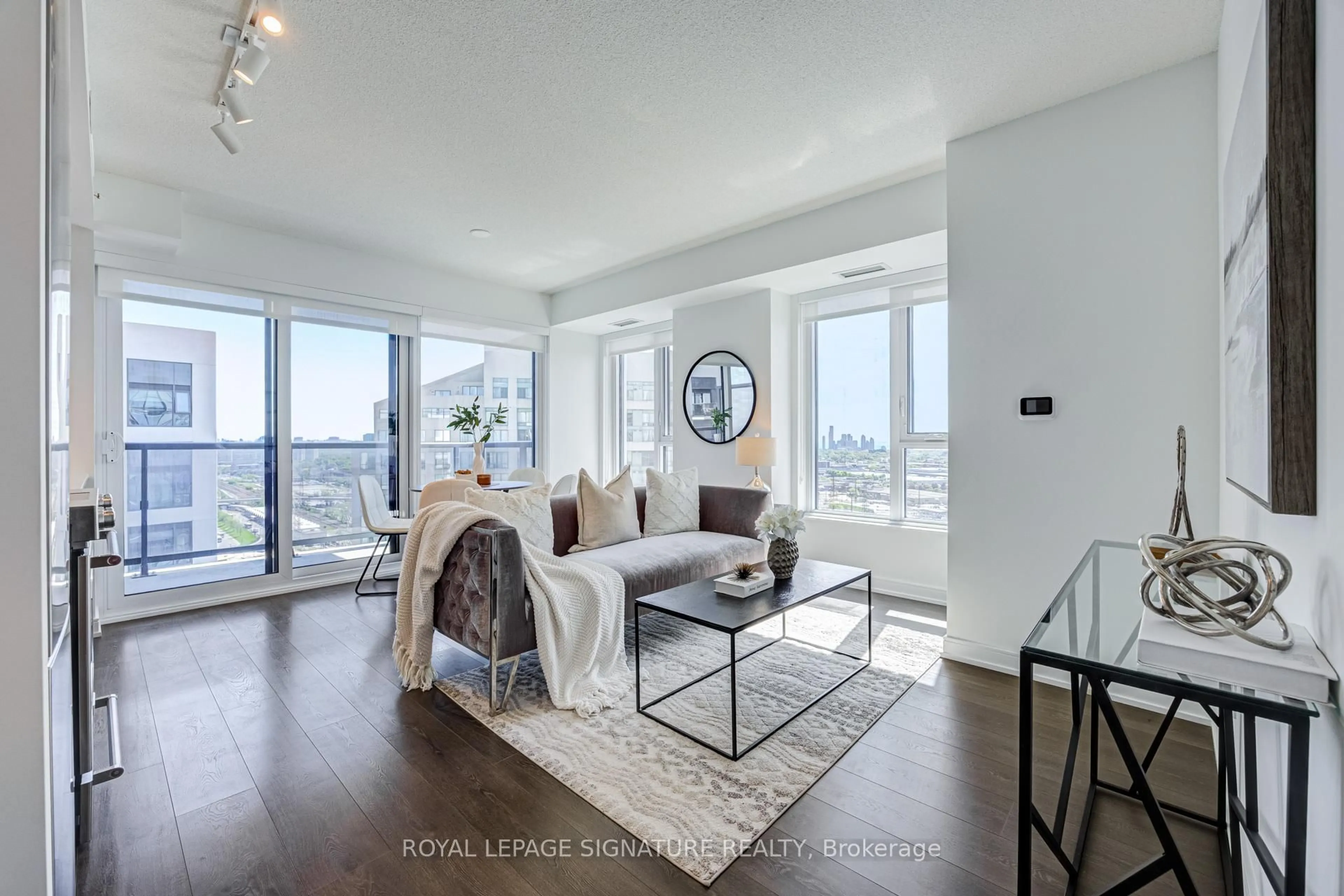 Living room with furniture, unknown for 30 Samuel Wood Way #2008, Toronto Ontario M9B 0C9
