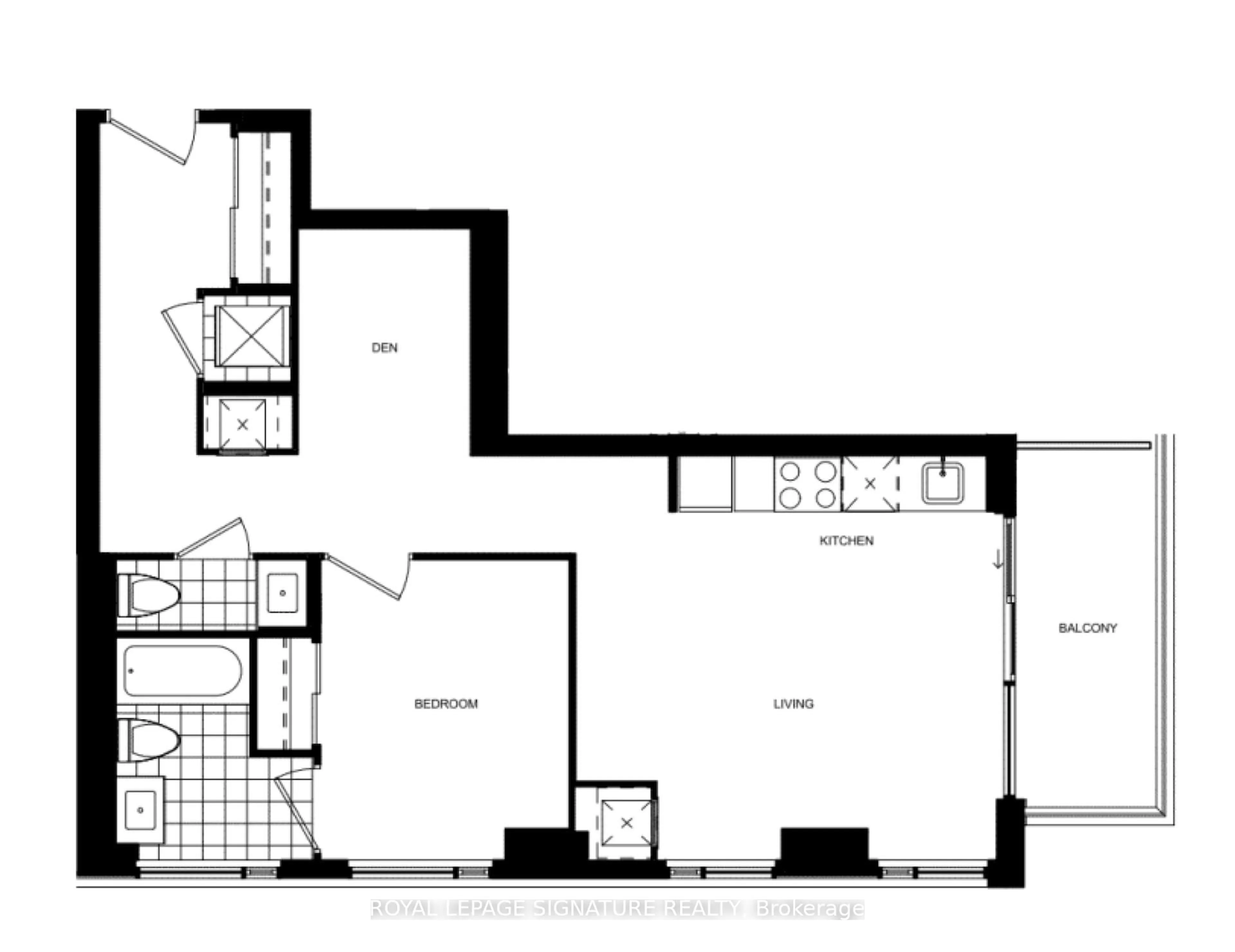 Floor plan for 30 Samuel Wood Way #2008, Toronto Ontario M9B 0C9