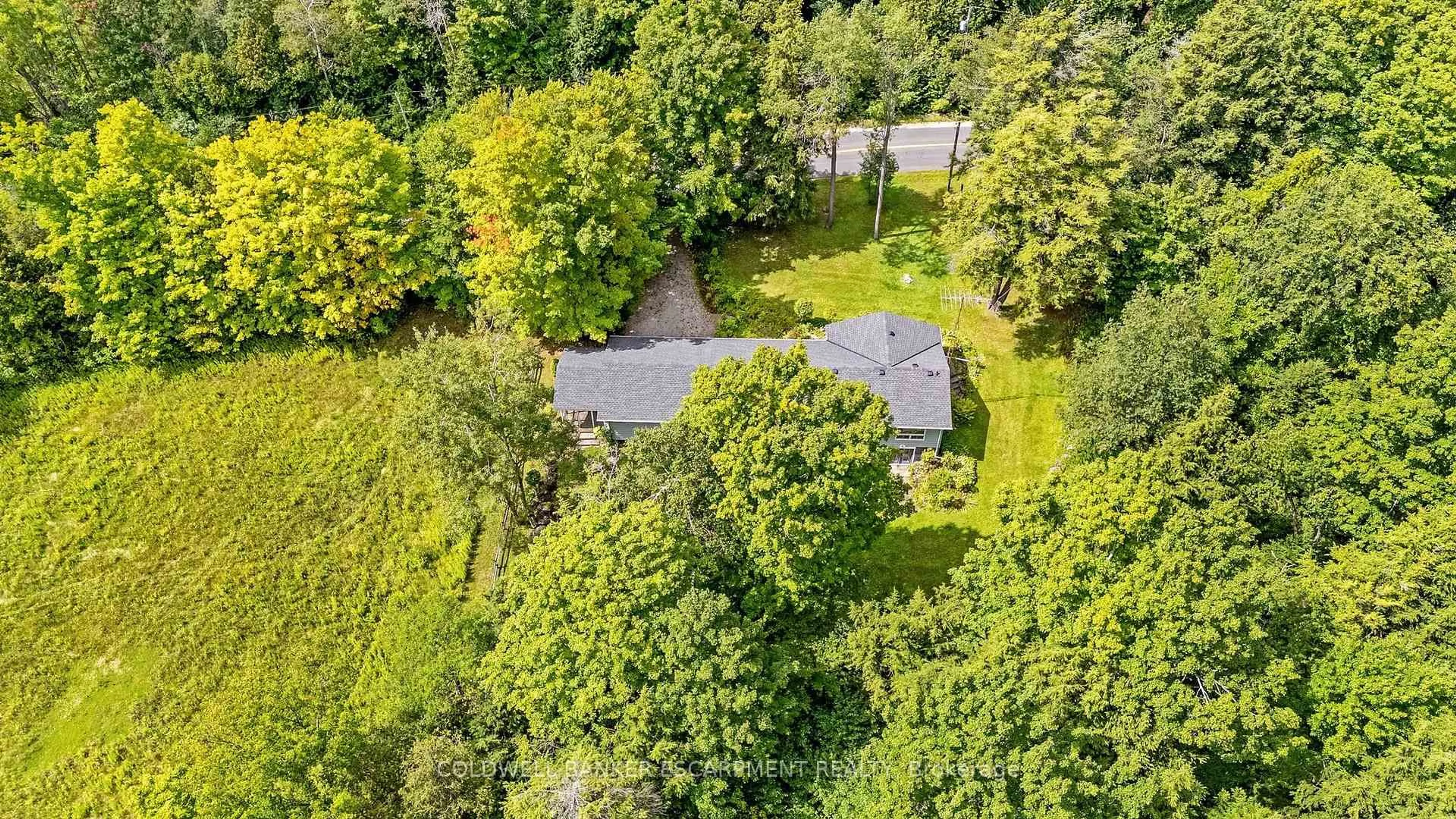 A pic from outside/outdoor area/front of a property/back of a property/a pic from drone, forest/trees view for 7470 22 Sdrd, Halton Hills Ontario L7J 2M1