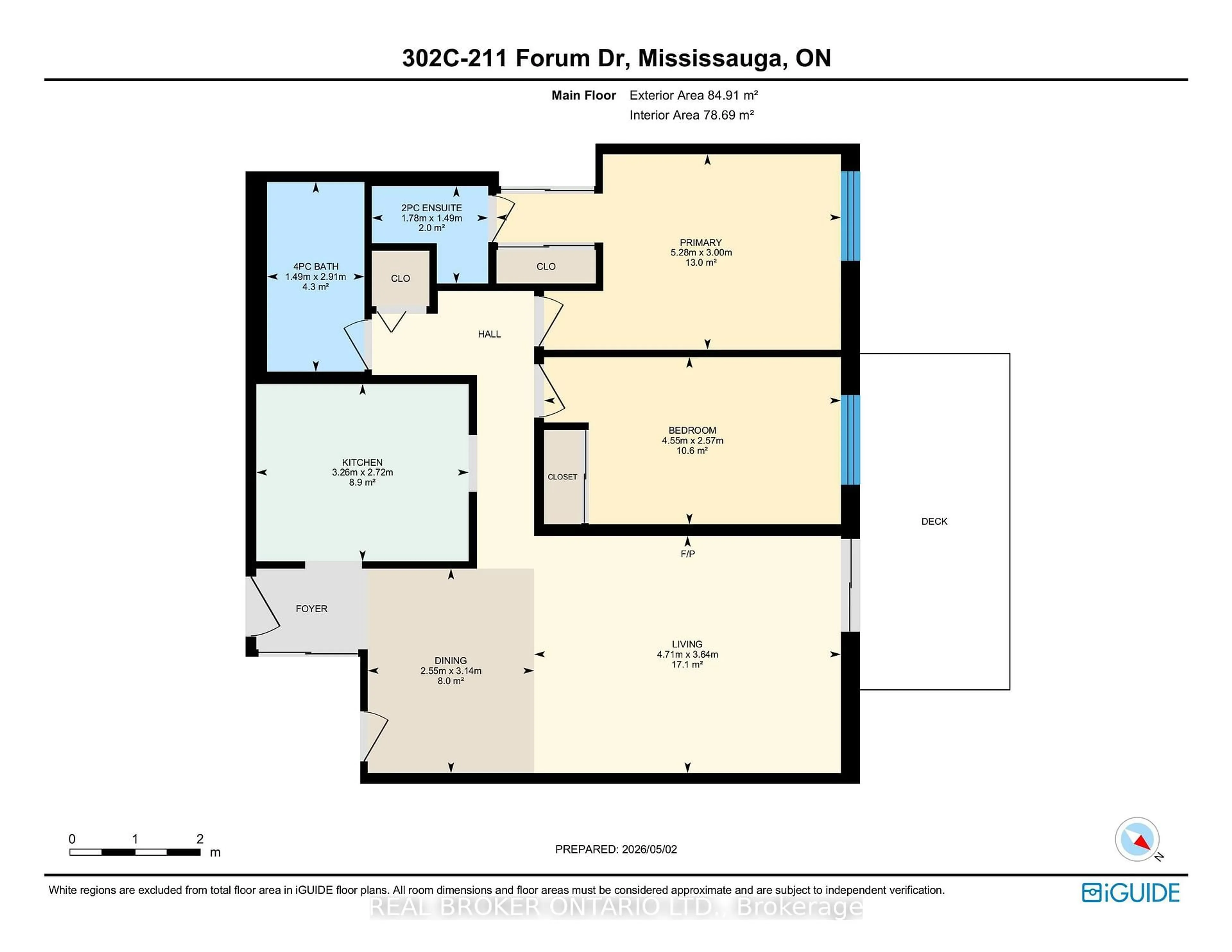 Floor plan for 211 Forum Dr #302C, Mississauga Ontario L4Z 4C1