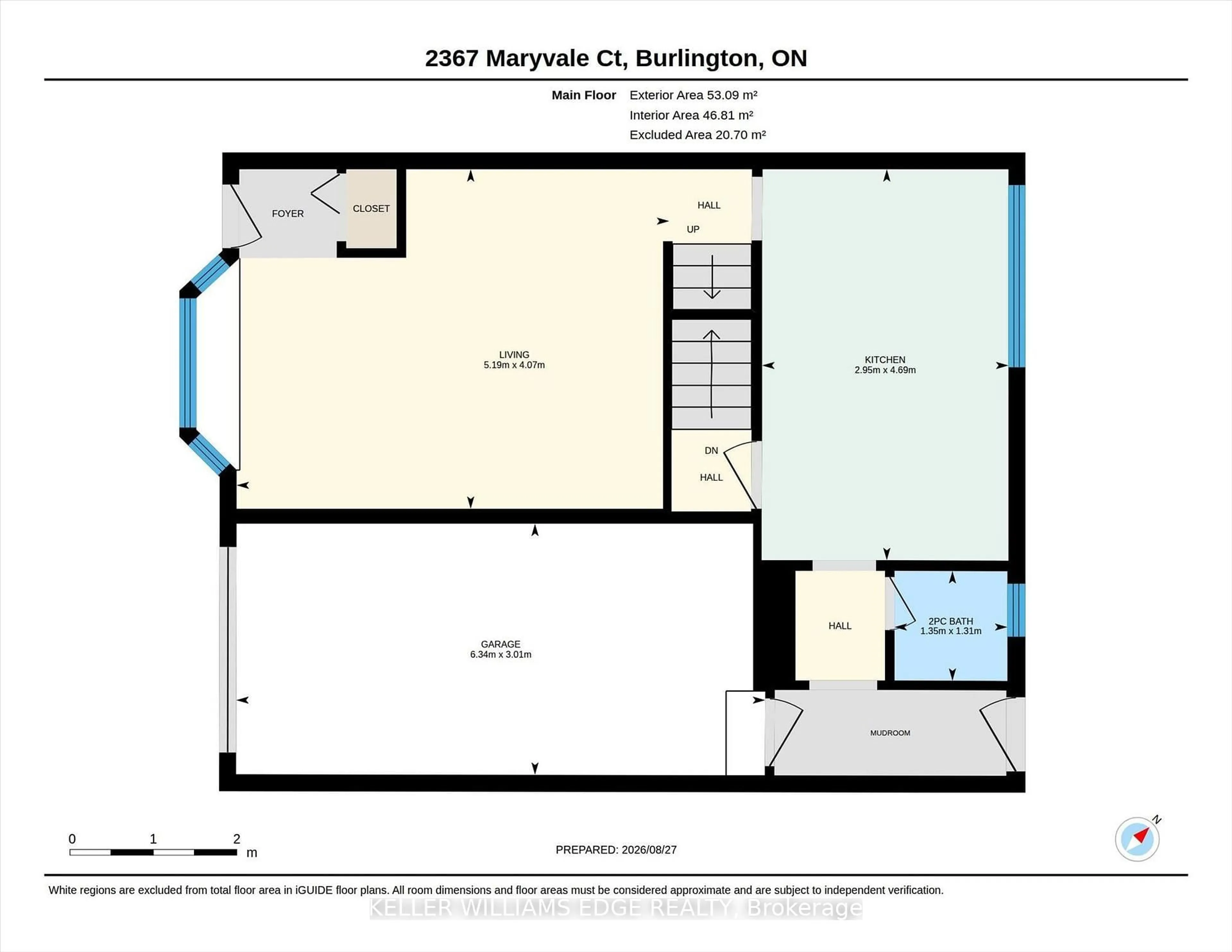 Floor plan for 2367 Maryvale Crt, Burlington Ontario L7P 2P1