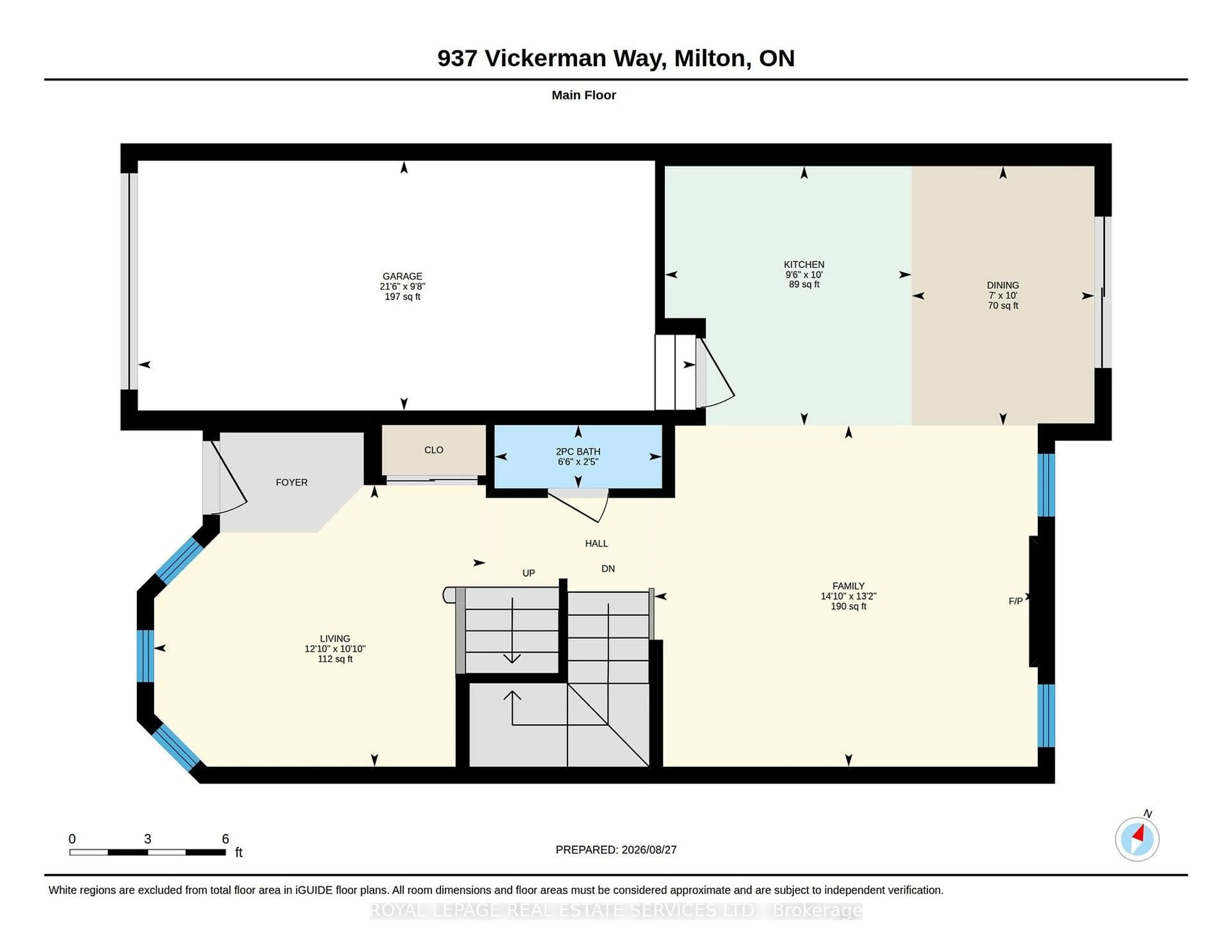 Floor plan for 937 Vickerman Way, Milton Ontario L9T 0K5