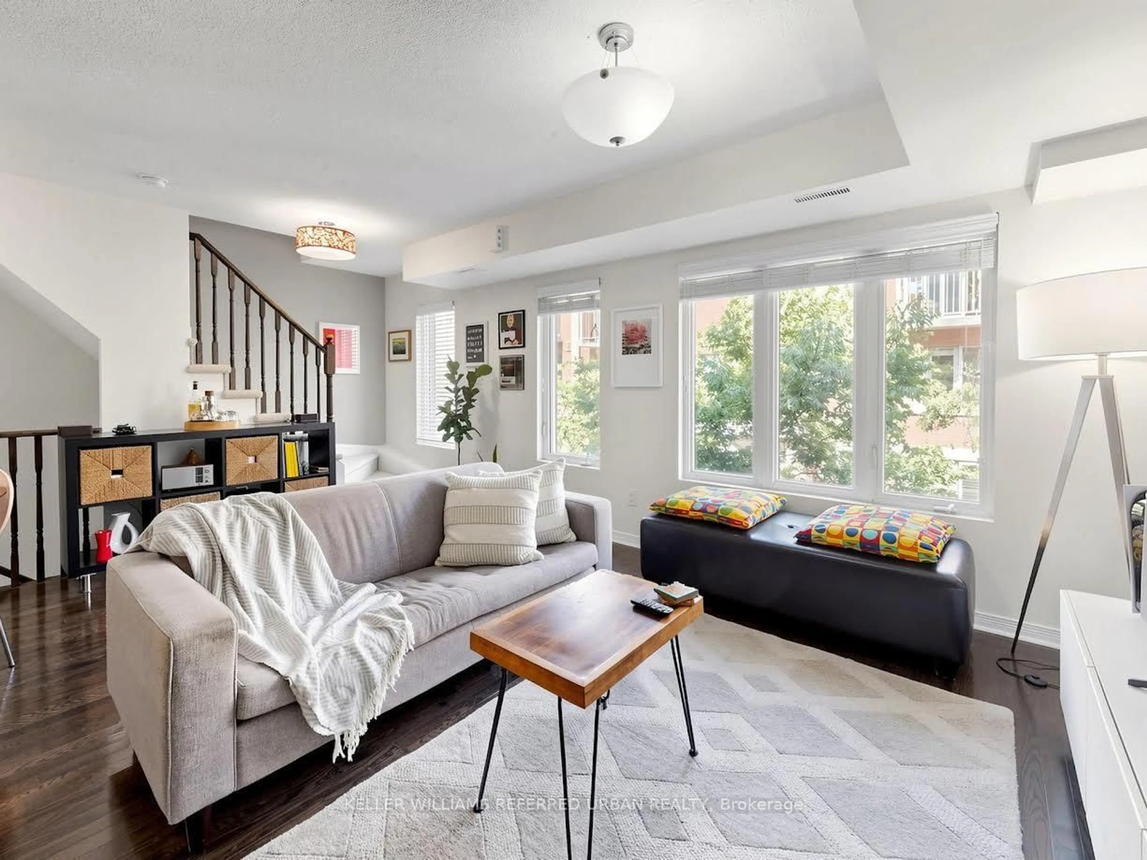 Living room with furniture, unknown for 20 Foundry Ave #213, Toronto Ontario M6H 4L1