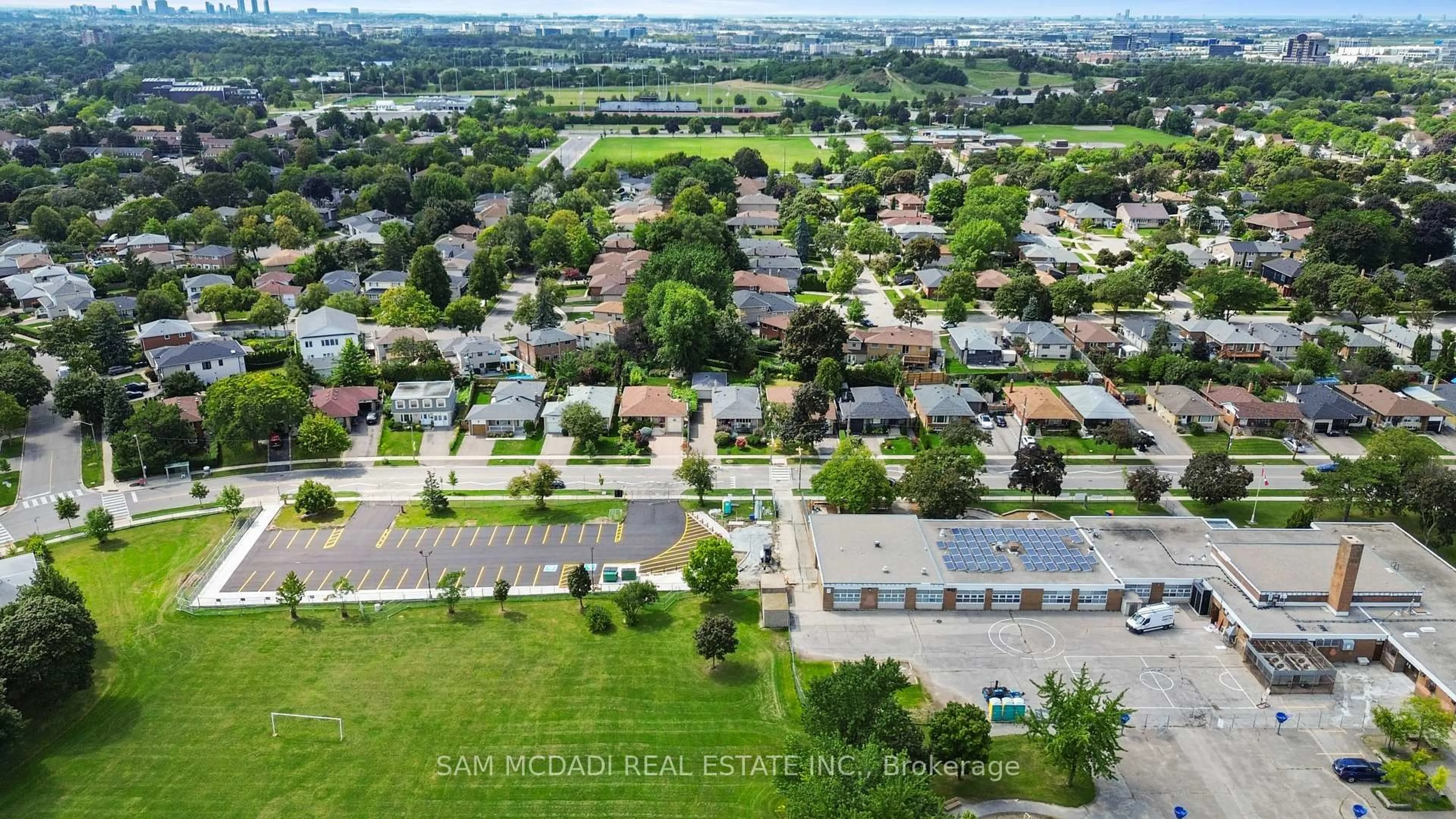 A pic from outside/outdoor area/front of a property/back of a property/a pic from drone, street for 248 Wellesworth Dr, Toronto Ontario M9C 4S6