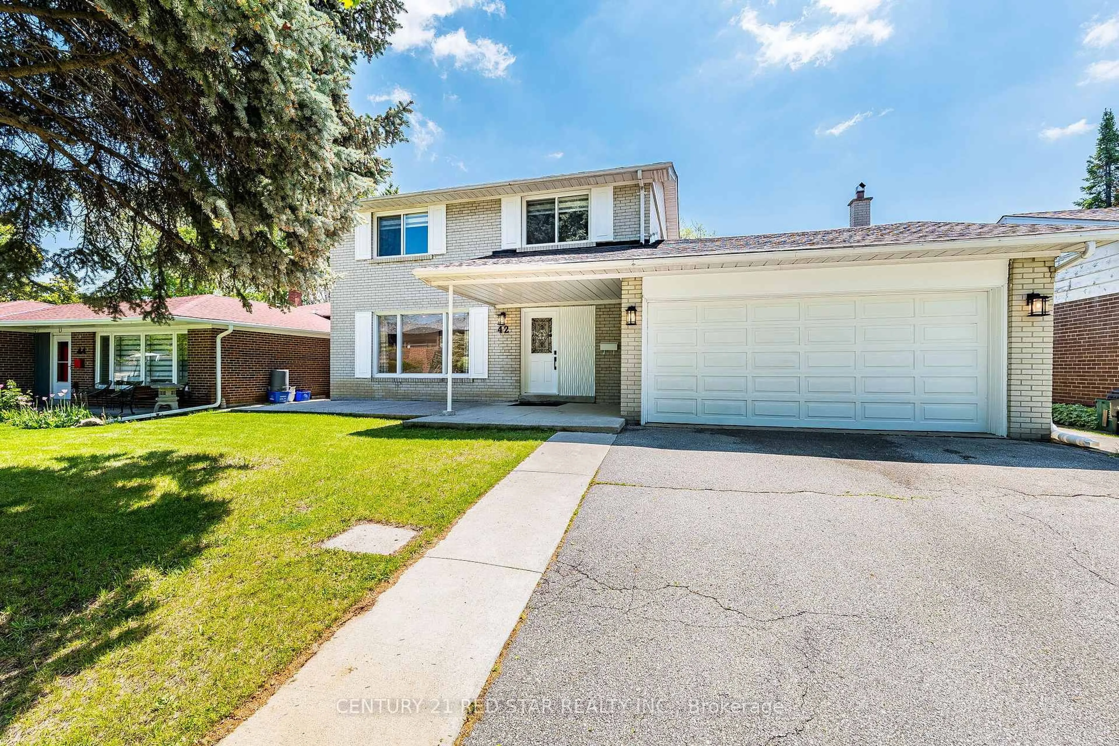 Home with vinyl exterior material, street for 42 Broadfield Dr, Toronto Ontario M9C 1L7