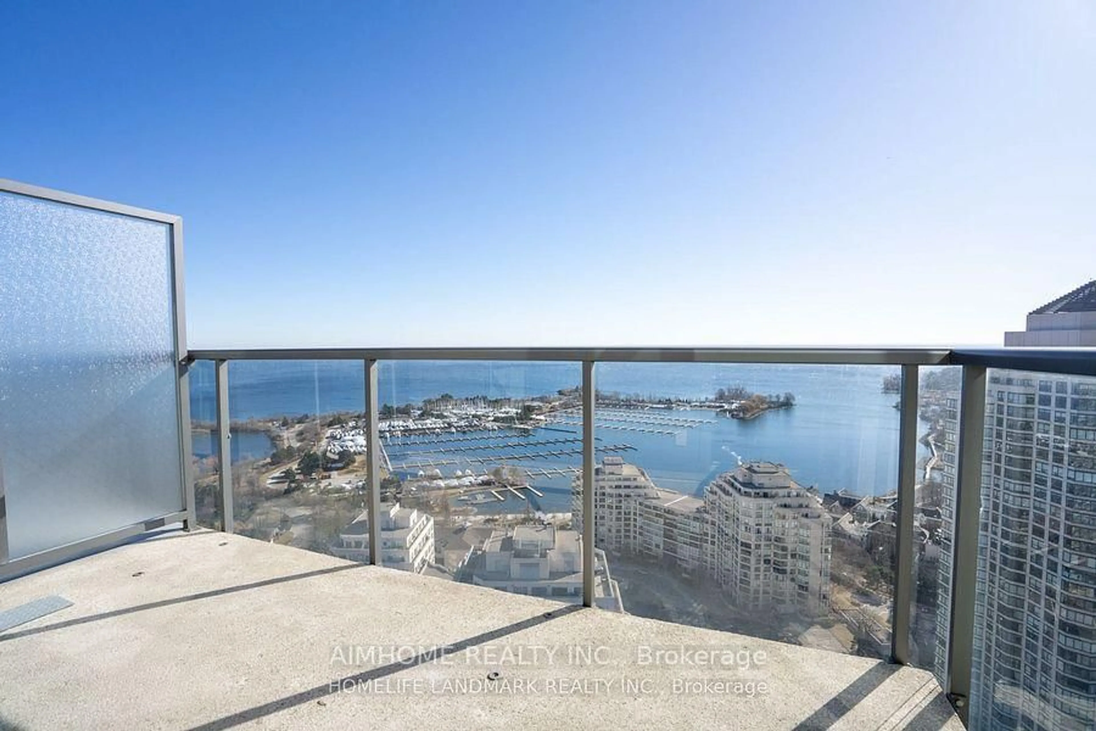 Balcony in the apartment, water/lake/river/ocean view for 2240 Lakeshore Blvd #3202, Toronto Ontario M8V 0B1