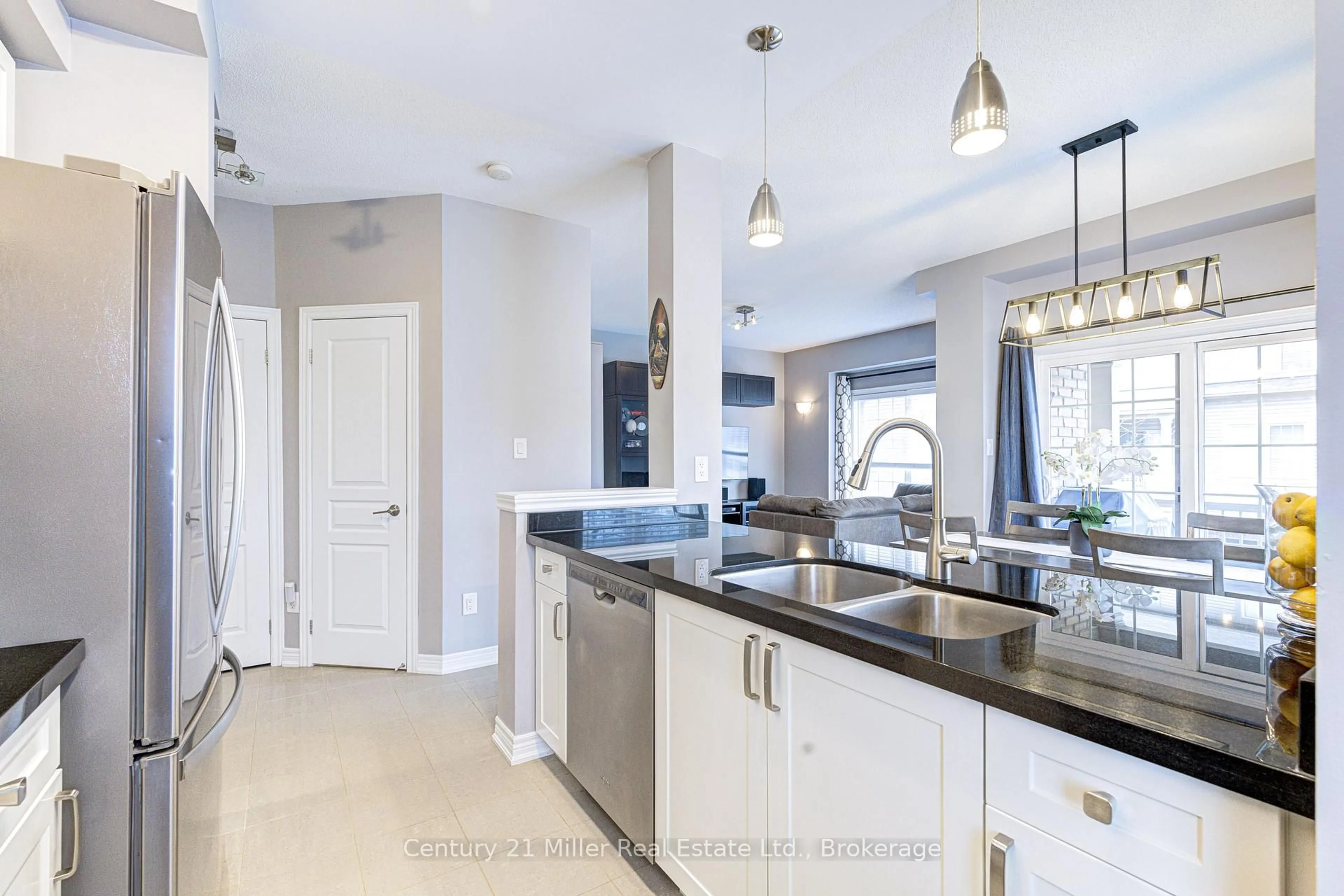 Open concept kitchen, ceramic/tile floor for 1401 Plains Rd #87, Burlington Ontario L7R 0C2