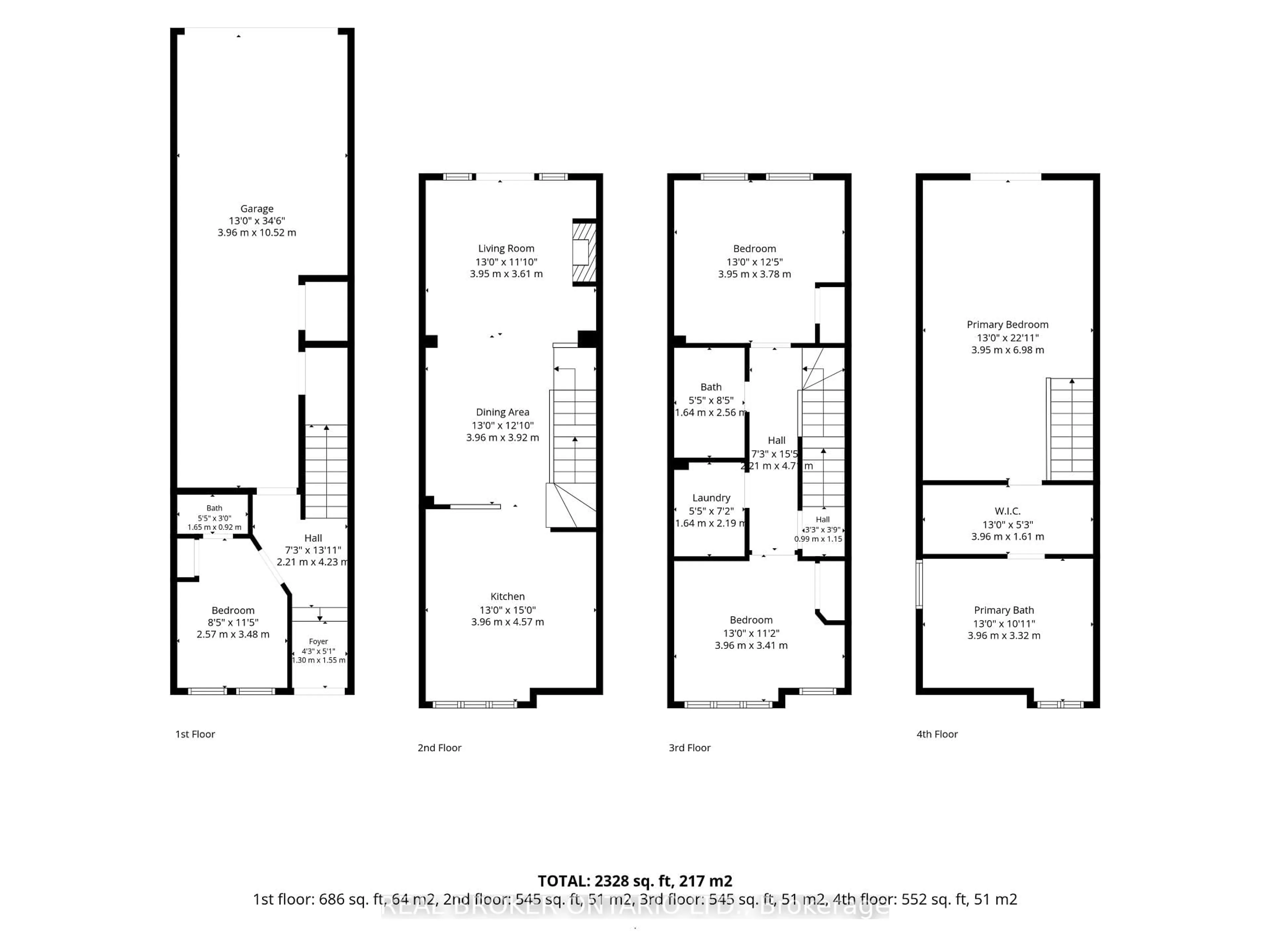 Floor plan for 39 Ruby Lang Lane, Toronto Ontario M8Z 0B8