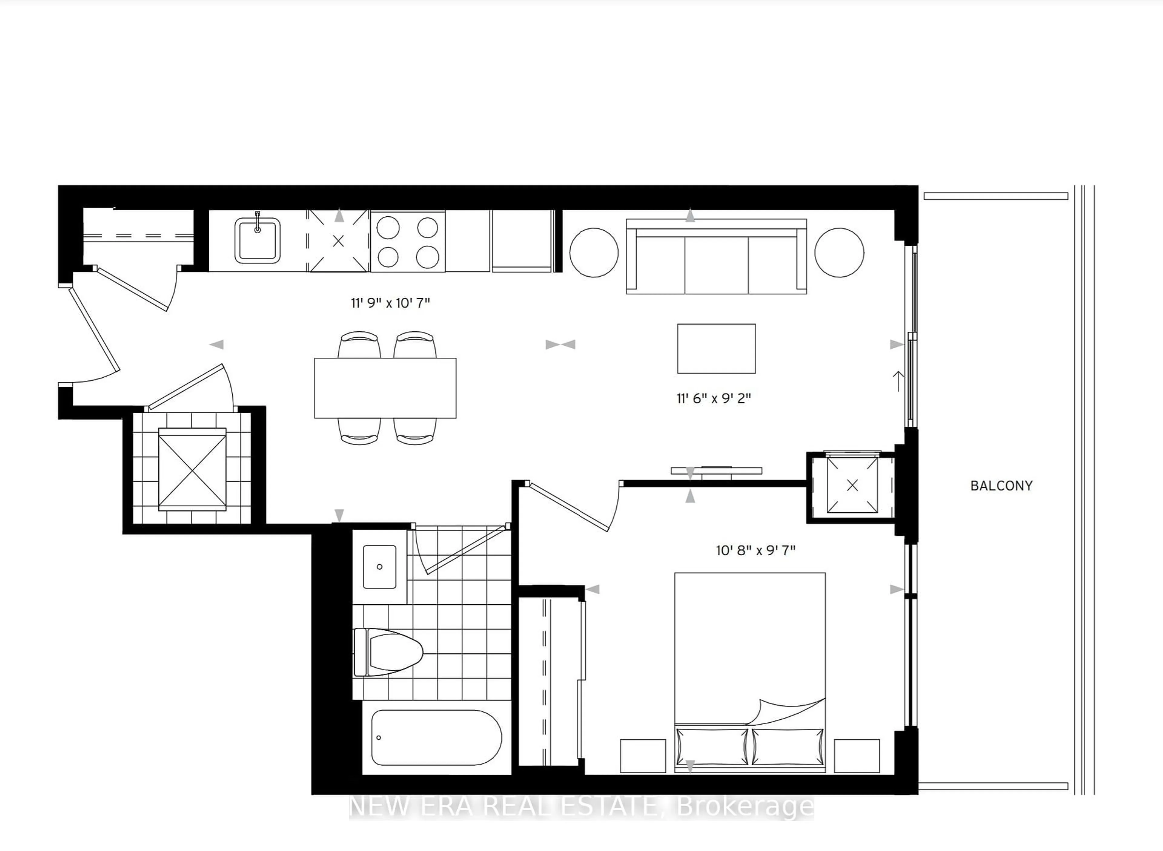 Floor plan for 30 Samuel Wood Way #1907, Toronto Ontario M9B 0C9