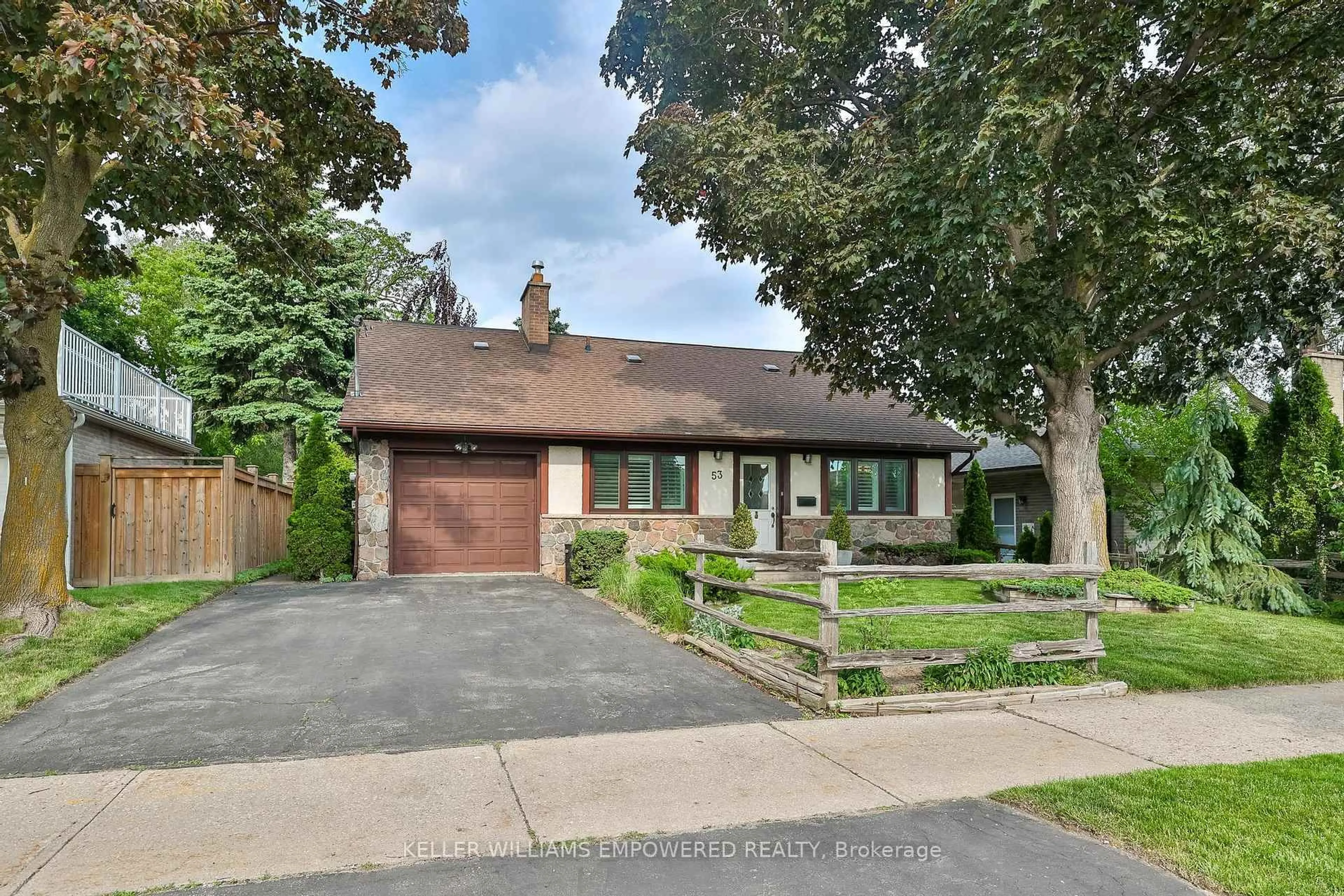 Home with brick exterior material, street for 53 Neilson Dr, Toronto Ontario M9C 1V8