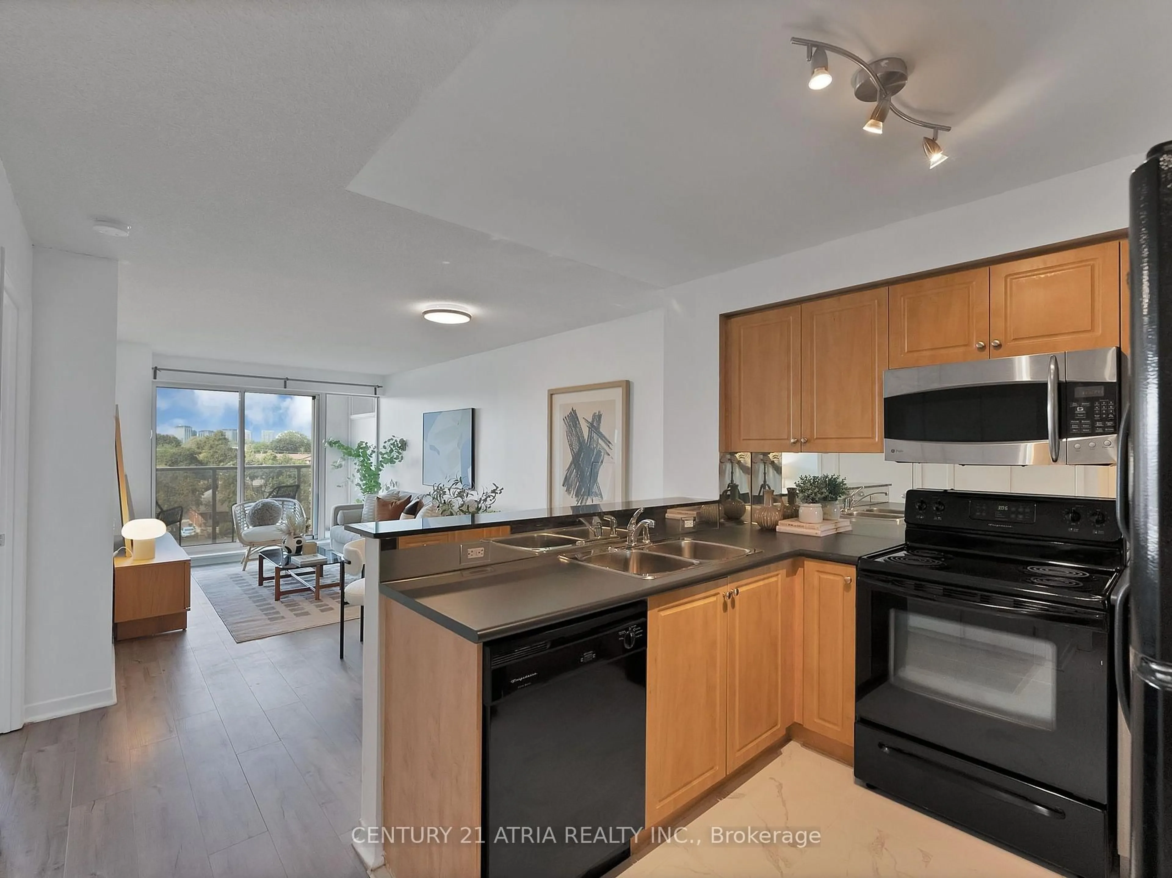Open concept kitchen, unknown for 1040 The Queensway Ave #502, Toronto Ontario M8Z 0A7