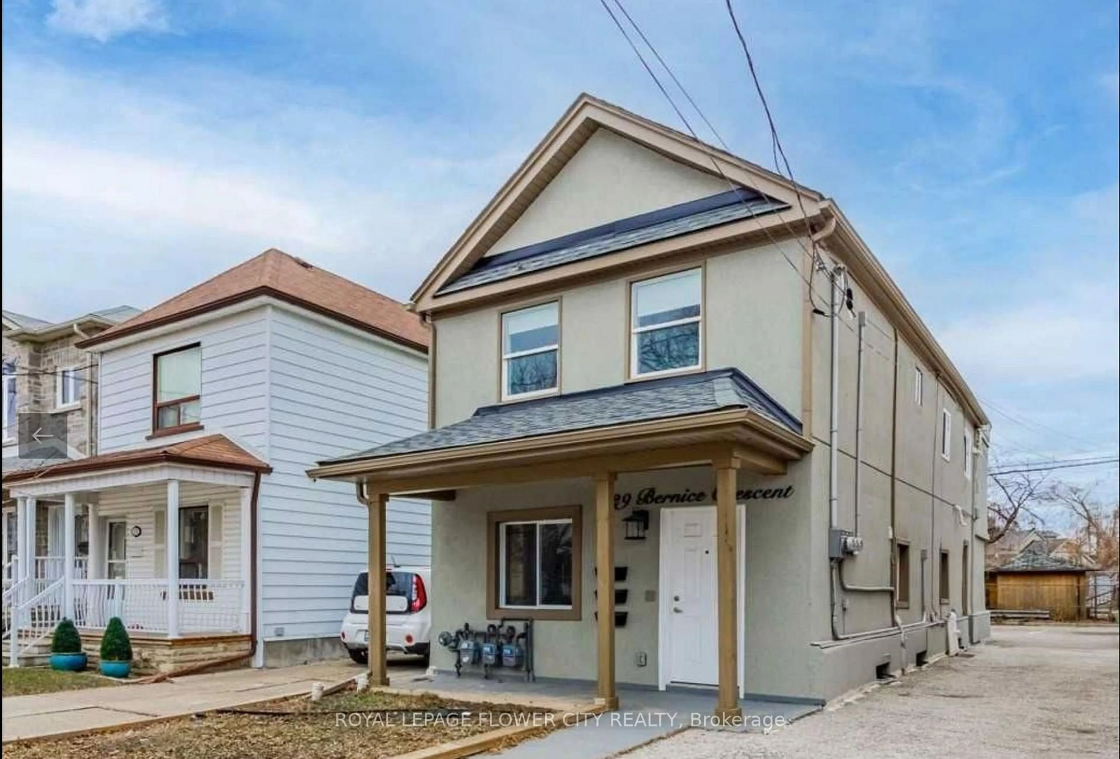 Home with vinyl exterior material, street for 29 Bernice Cres, Toronto Ontario M6N 1W7