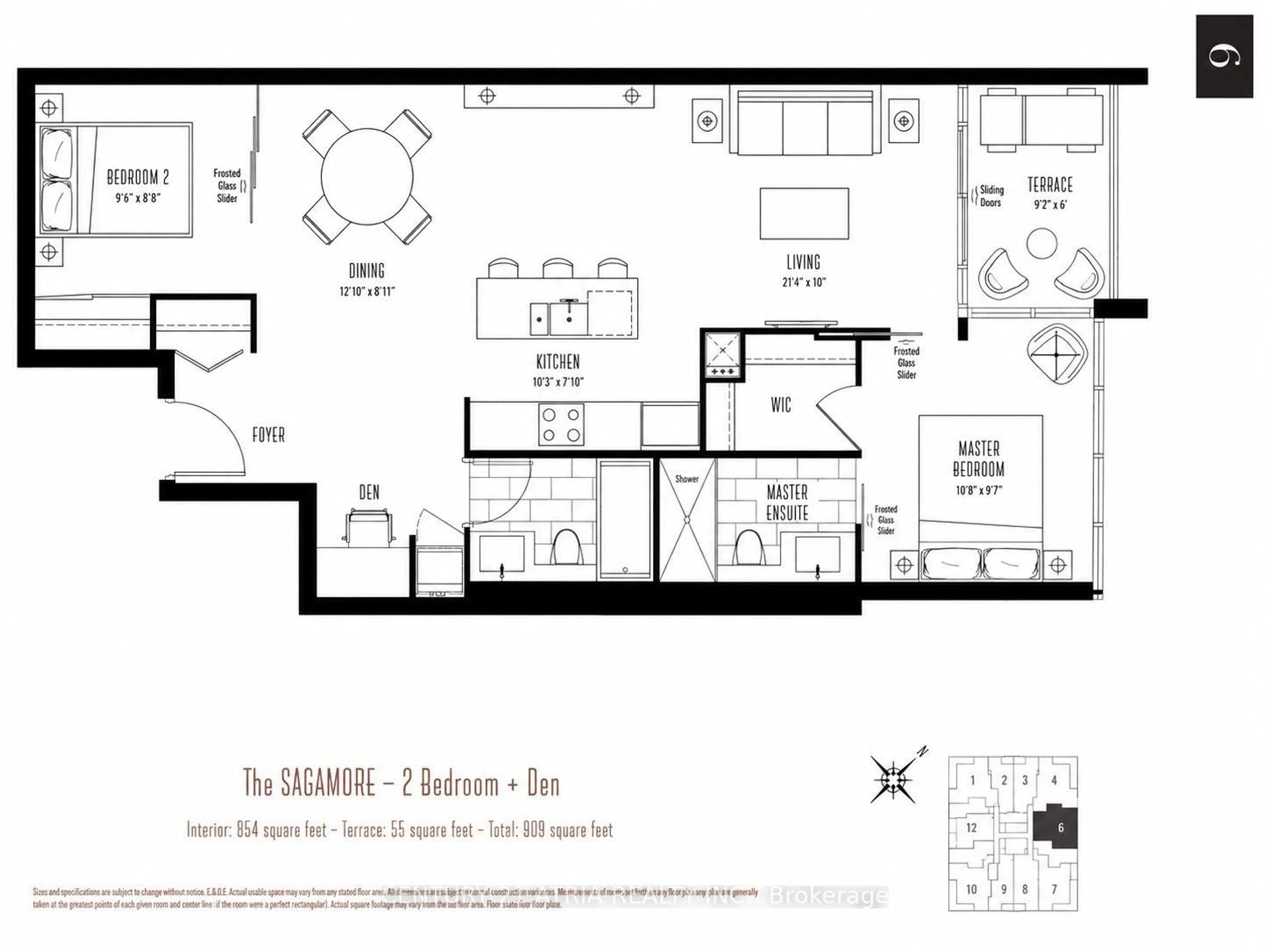 Floor plan for 88 Park Lawn Rd #1806, Toronto Ontario M8Y 0B5