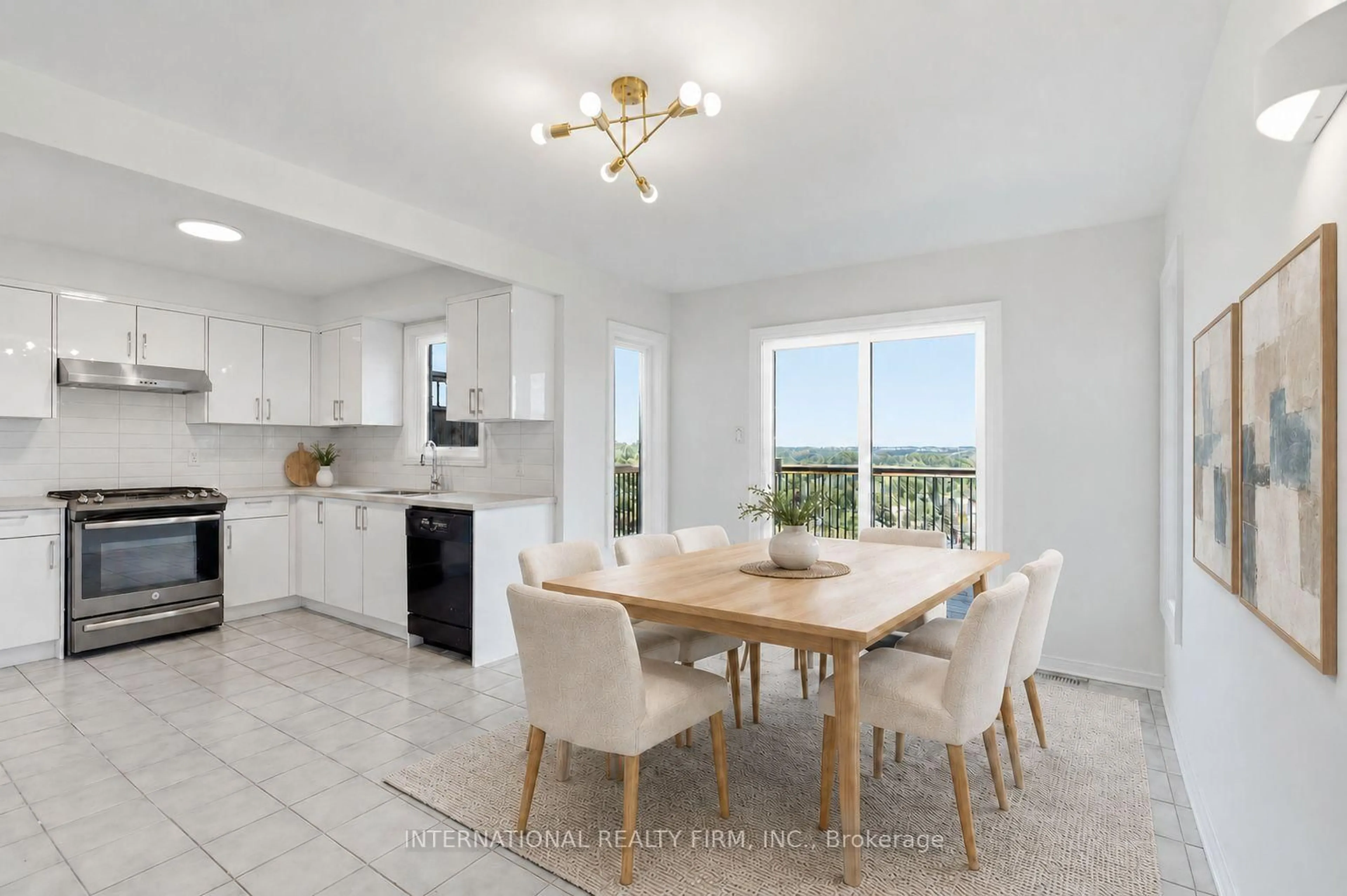 Open concept kitchen, ceramic/tile floor for 48 De Rose Ave, Caledon Ontario L7E 1B4