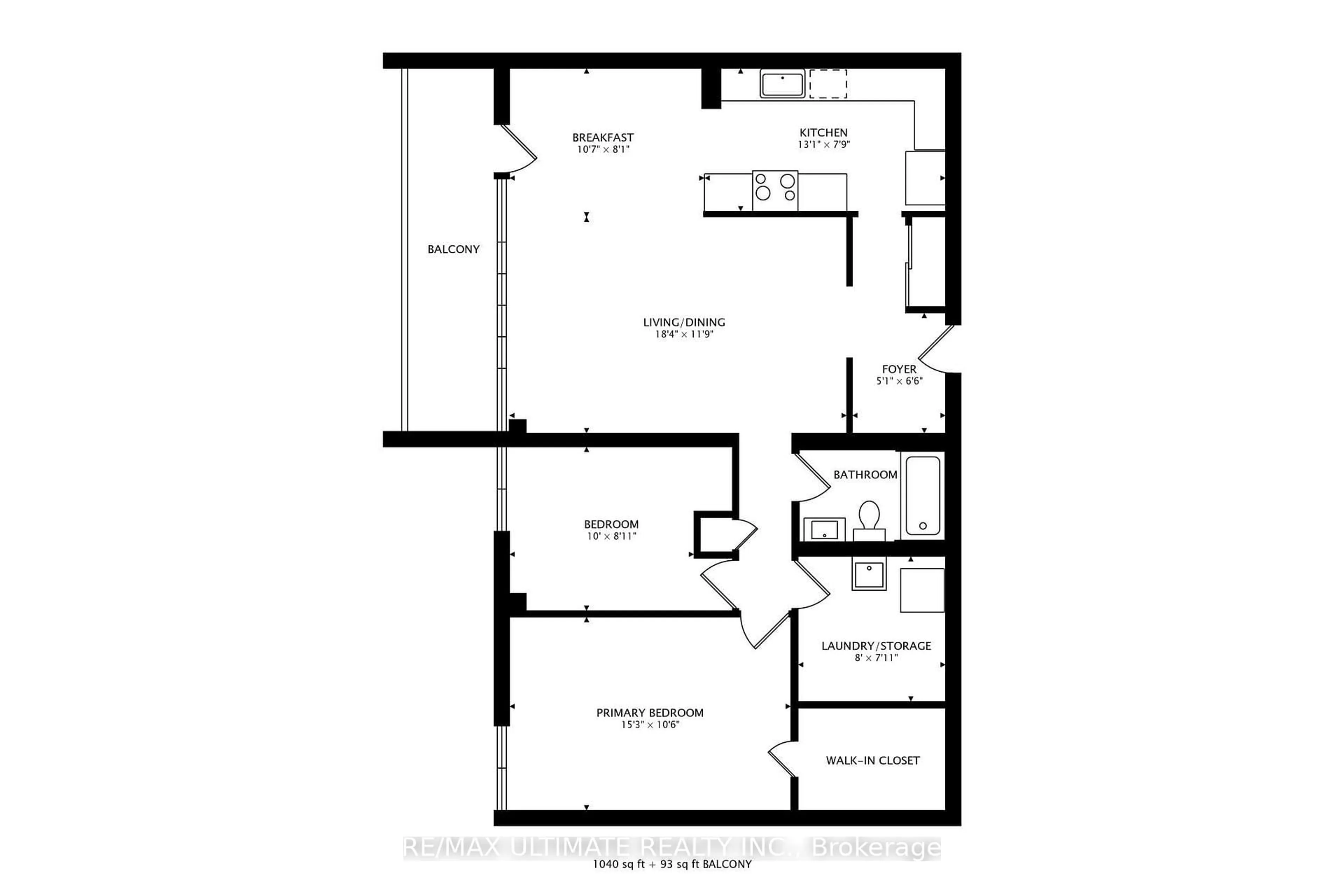 Floor plan for 155 Marlee Ave #608, Toronto Ontario M6B 4B5